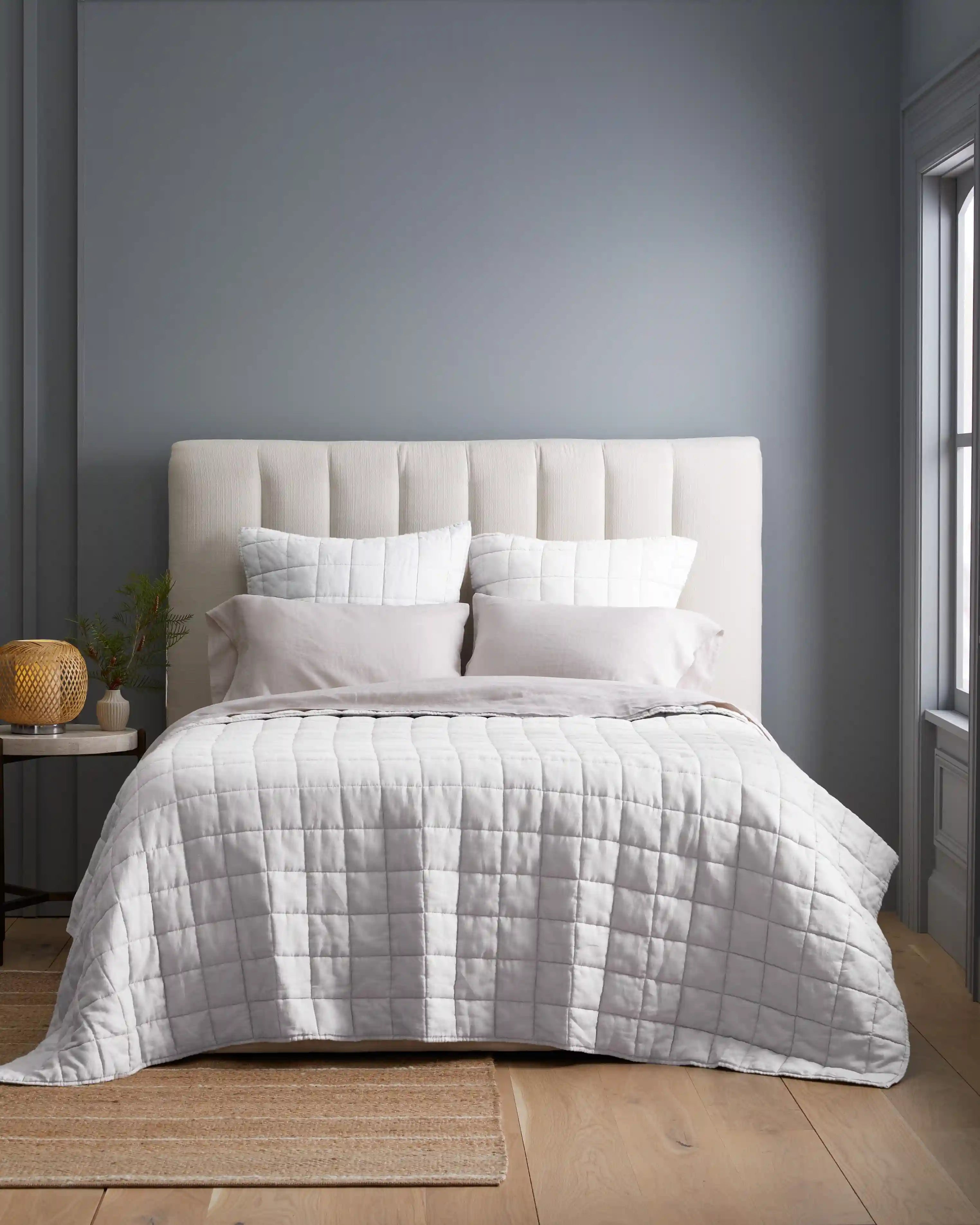 European Linen Box Quilted Euro Sham