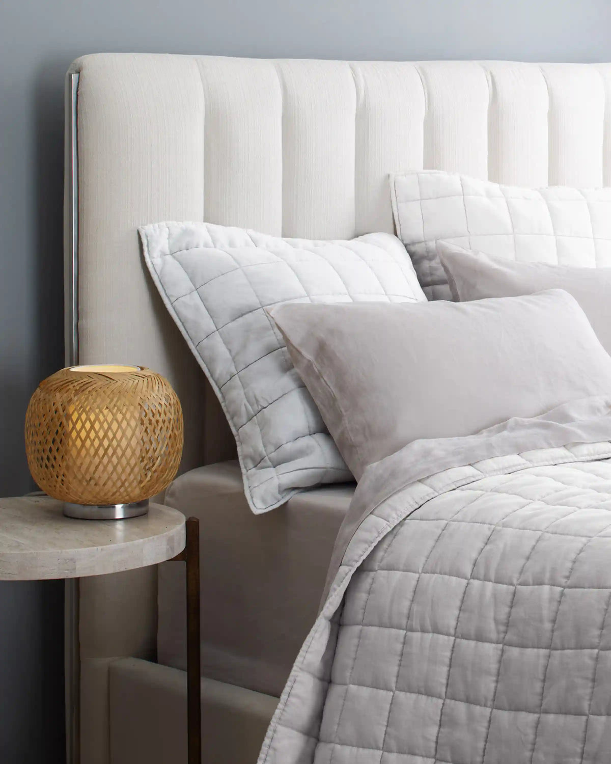 European Linen Box Quilted Euro Sham