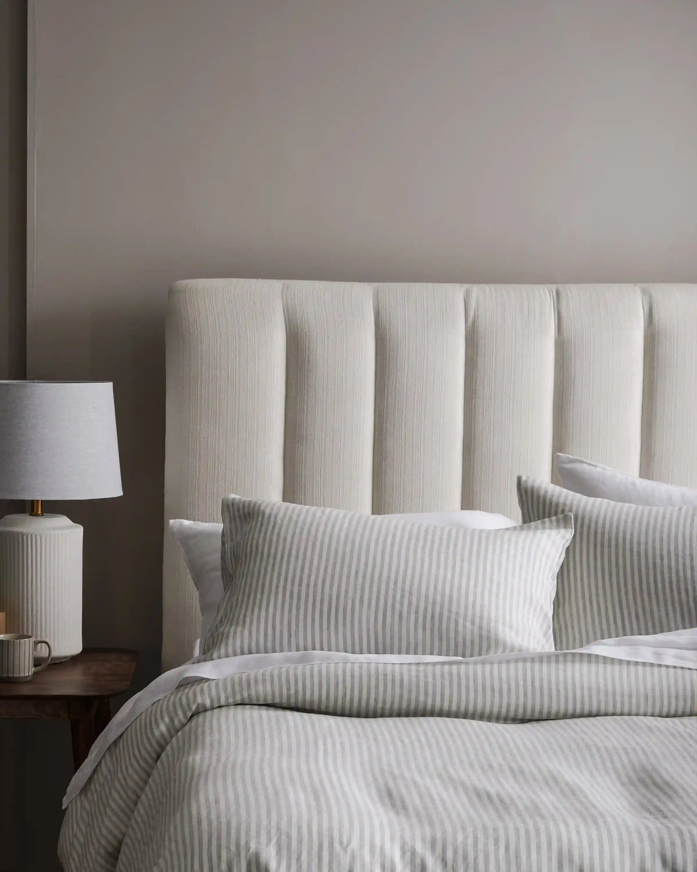 European Linen Stripe Duvet Cover Set