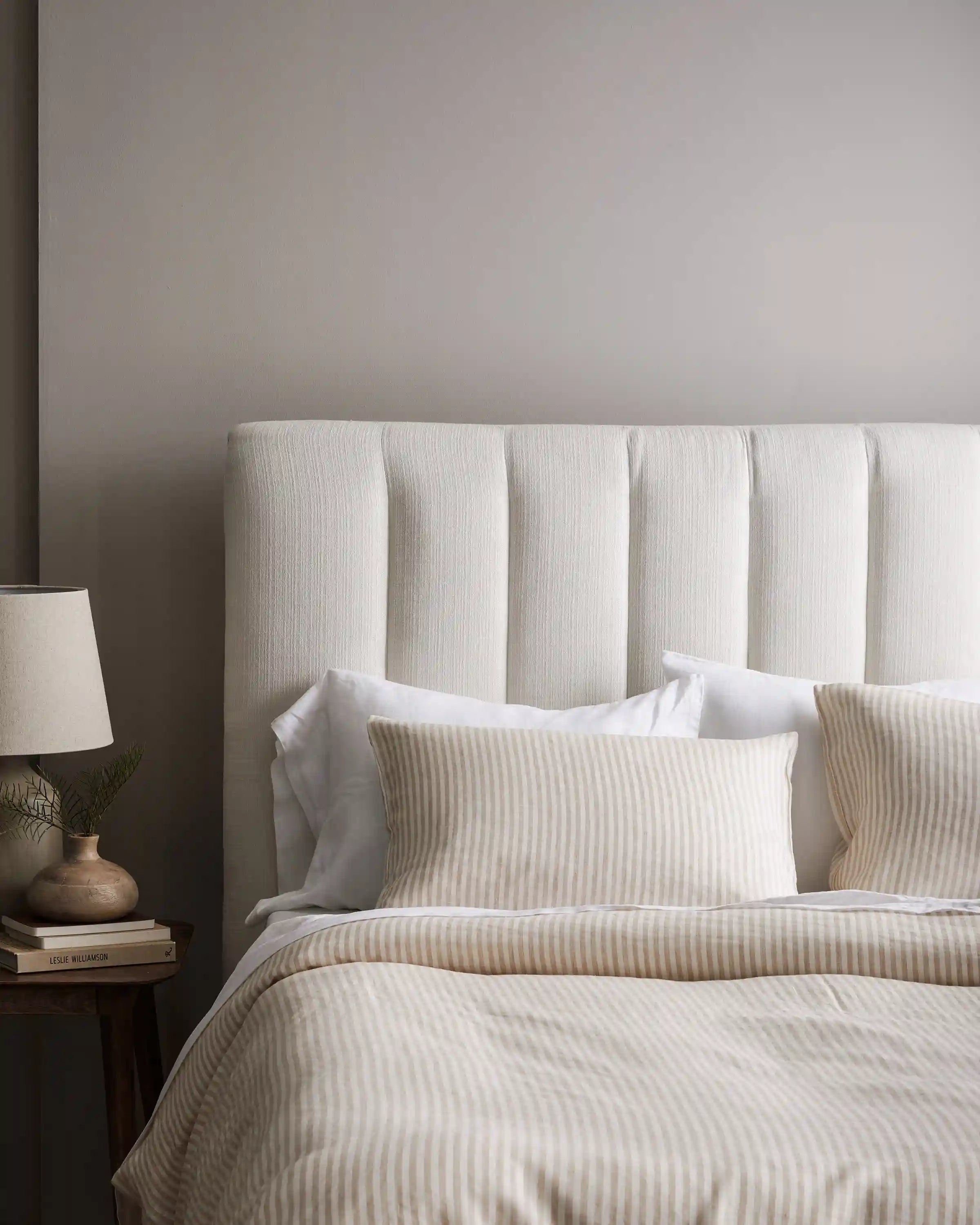 European Linen Stripe Deluxe Bedding Bundle