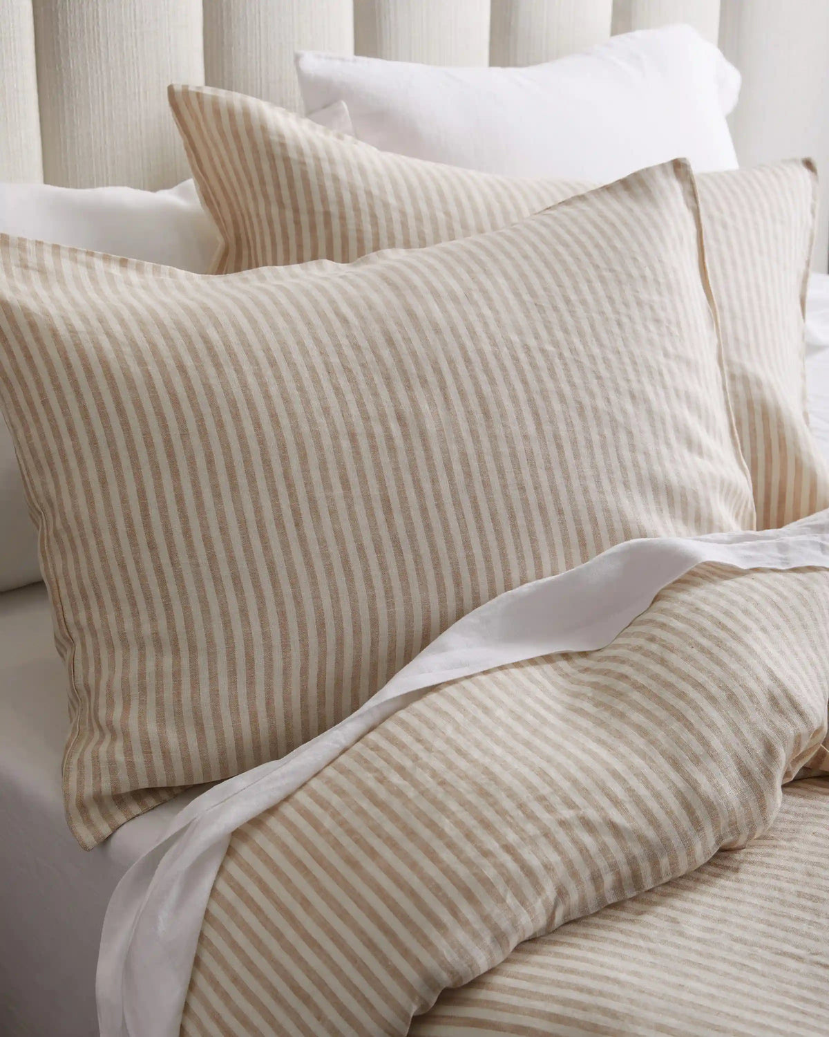 European Linen Stripe Sham Set