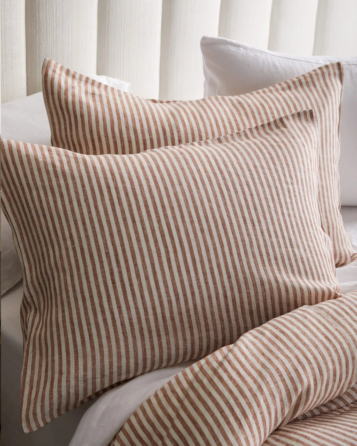 European Linen Stripe Sham Set