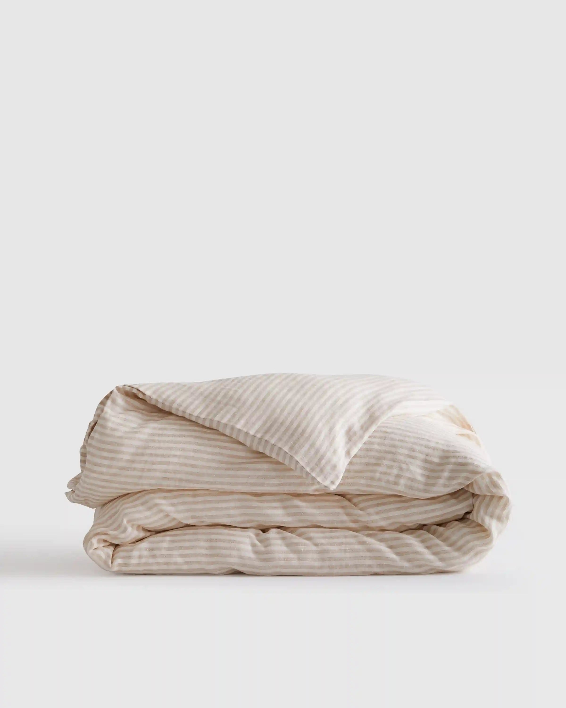 European Linen Stripe Duvet Cover