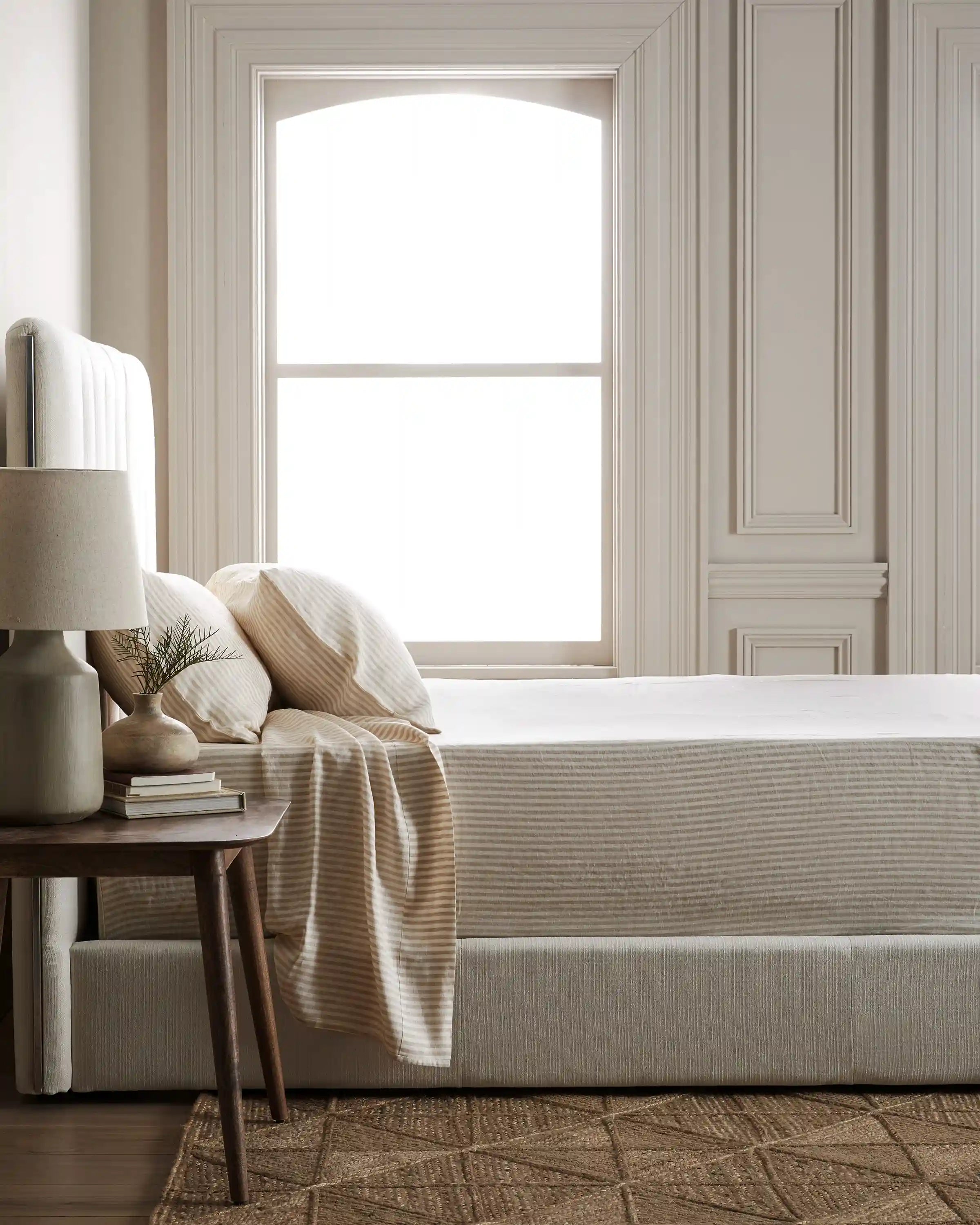 European Linen Stripe Sheet Set