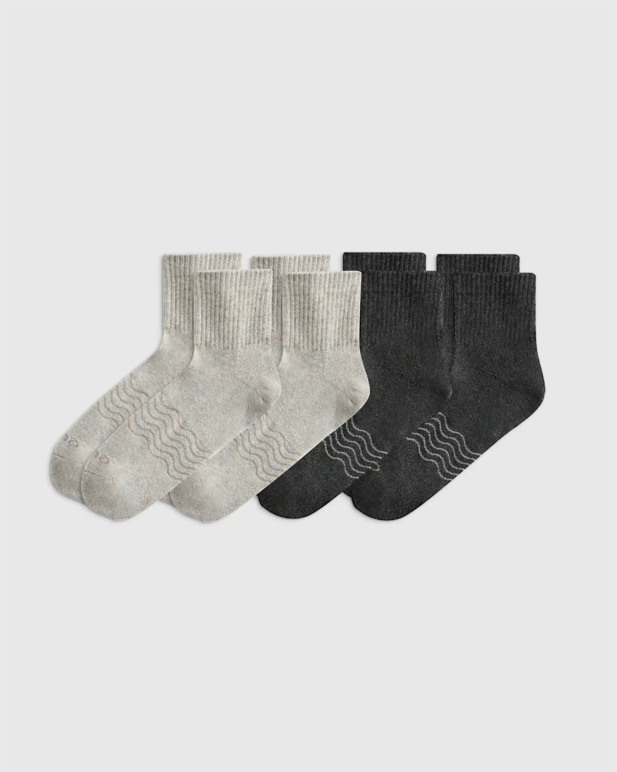 Everyday Cotton Solid Quarter Socks (4-Pack)