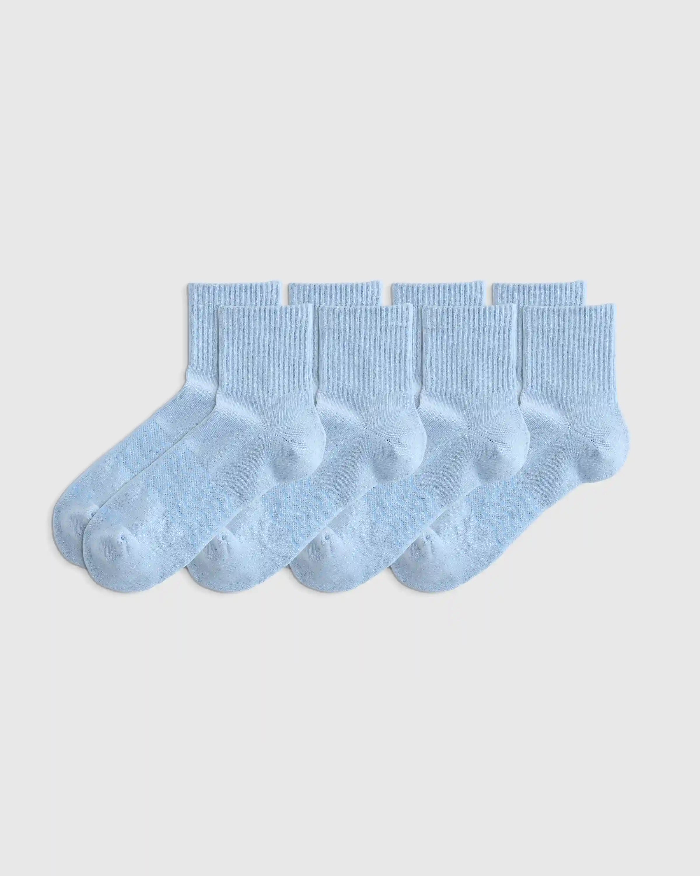 Everyday Cotton Solid Quarter Socks (4-Pack)