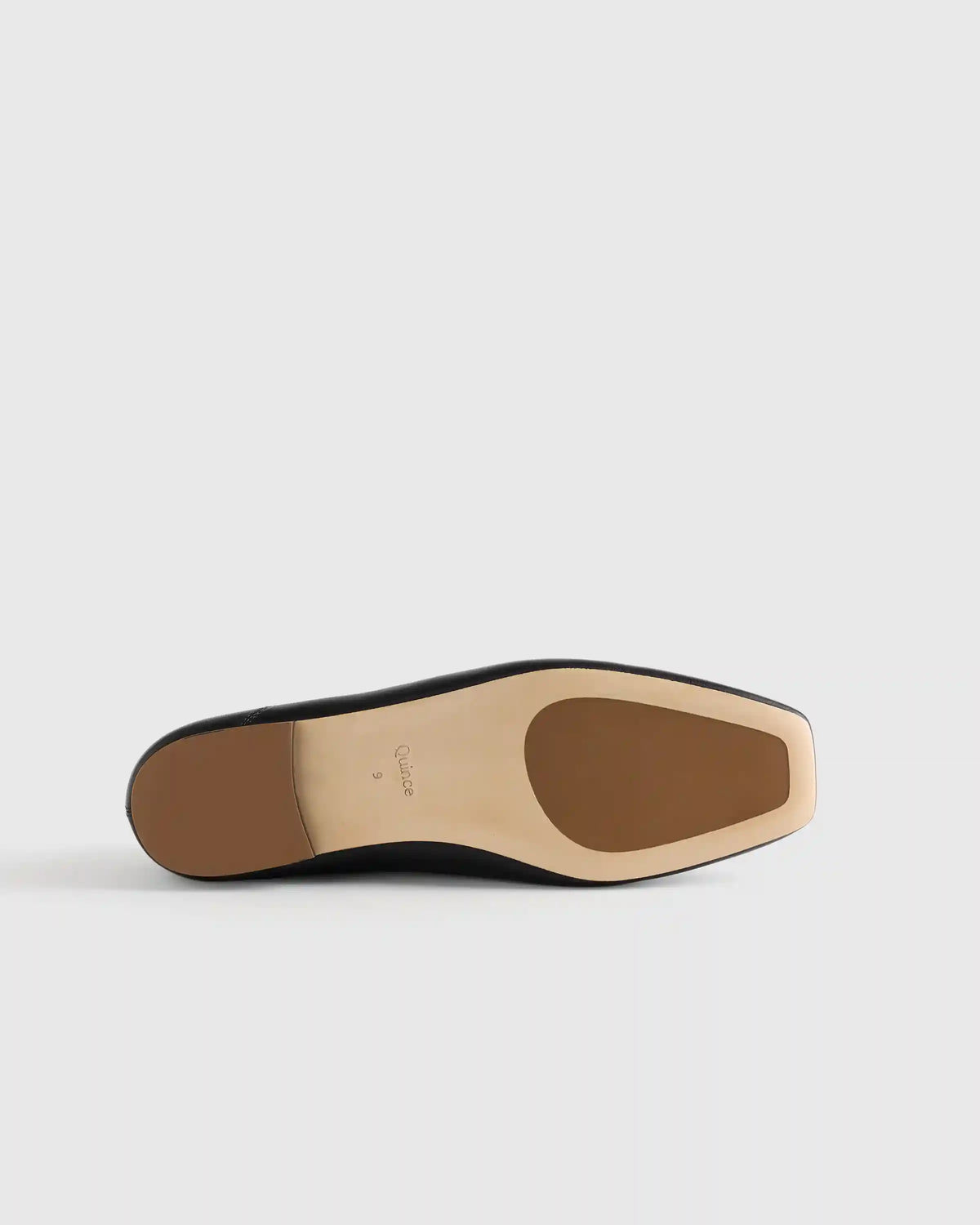 Italian Leather Square Toe Ballet Flat