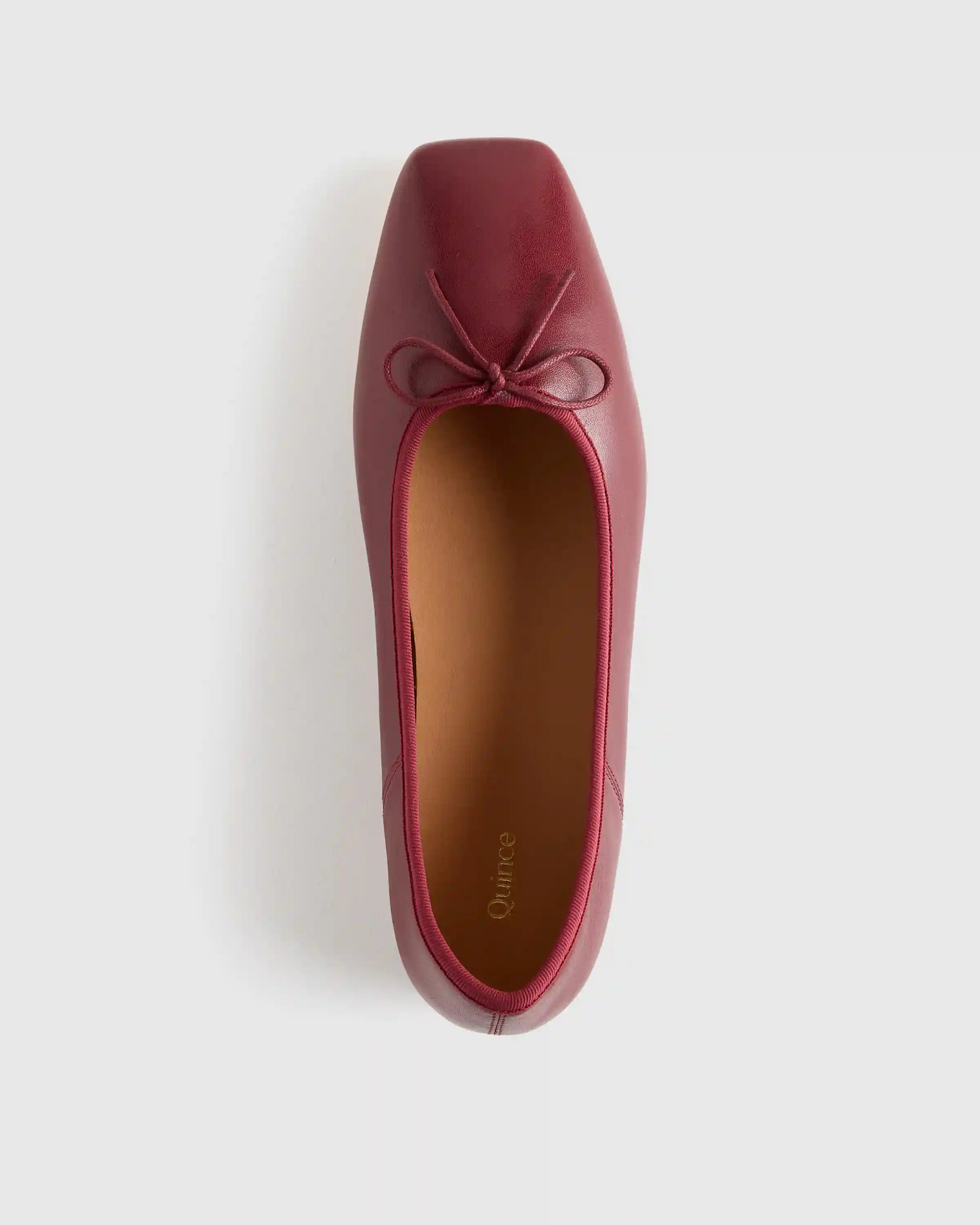Italian Leather Square Toe Ballet Flat