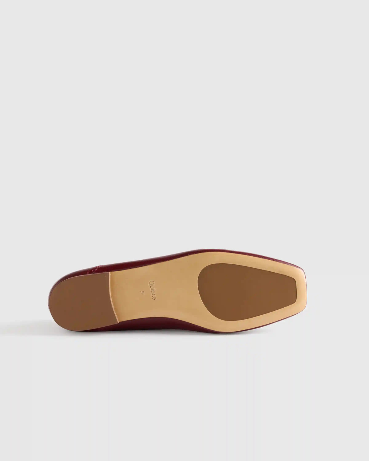 Italian Leather Square Toe Ballet Flat