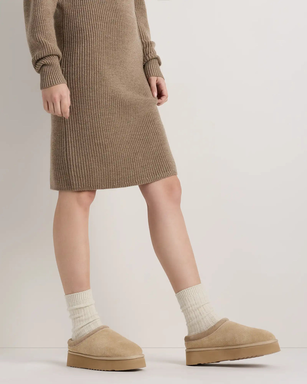 Australian Shearling Platform Clog Slipper