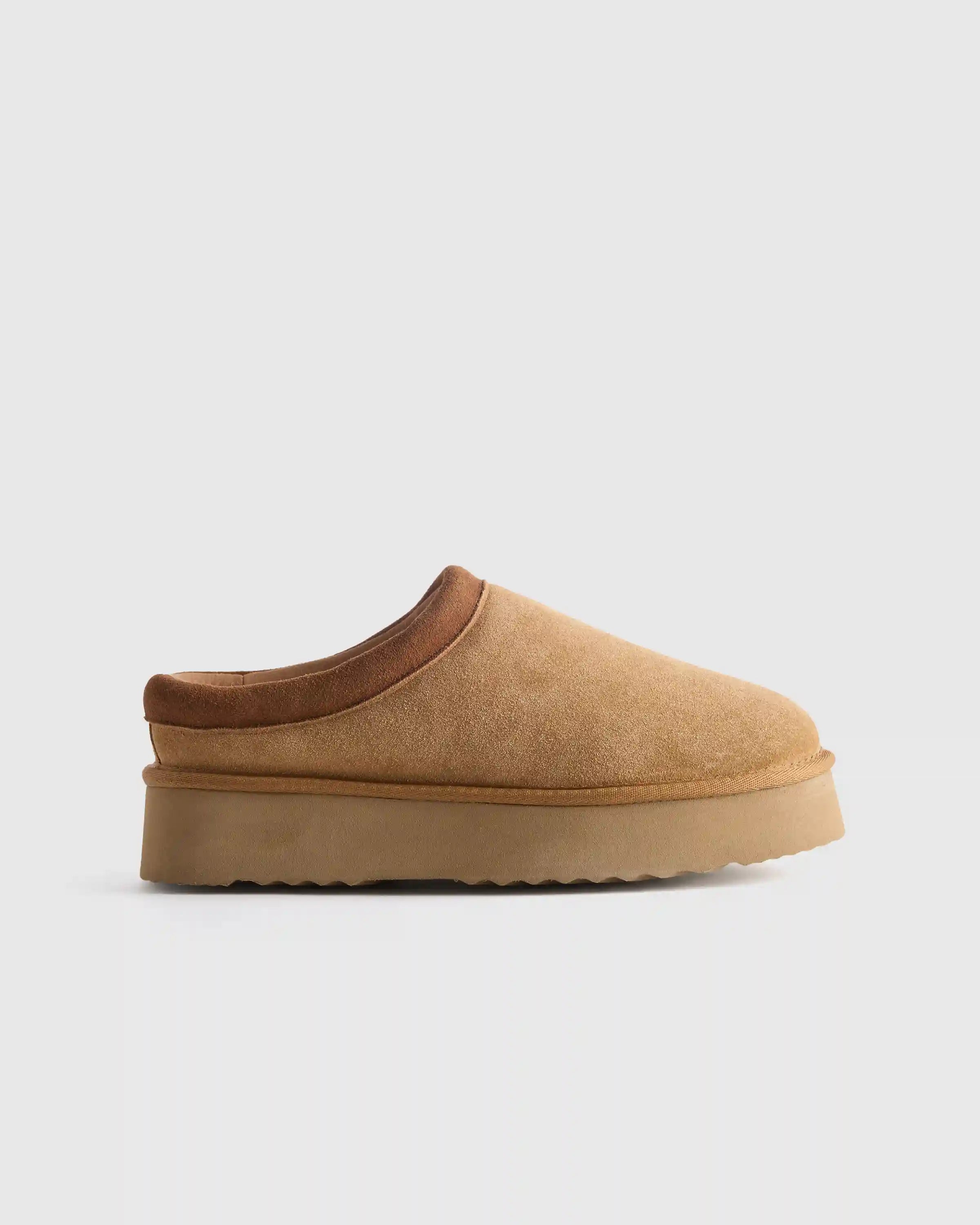 Australian Shearling Platform Clog Slipper