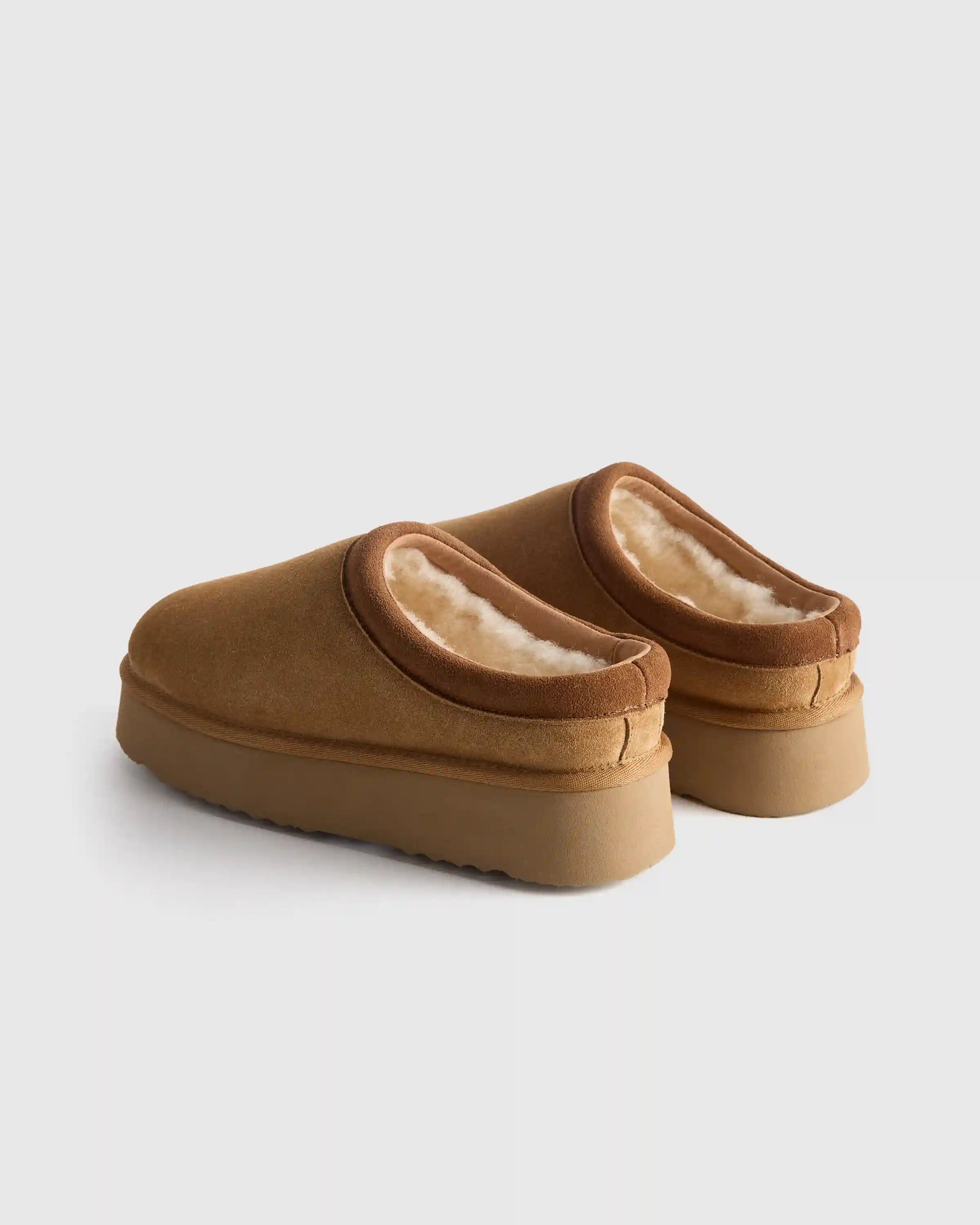 Australian Shearling Platform Clog Slipper