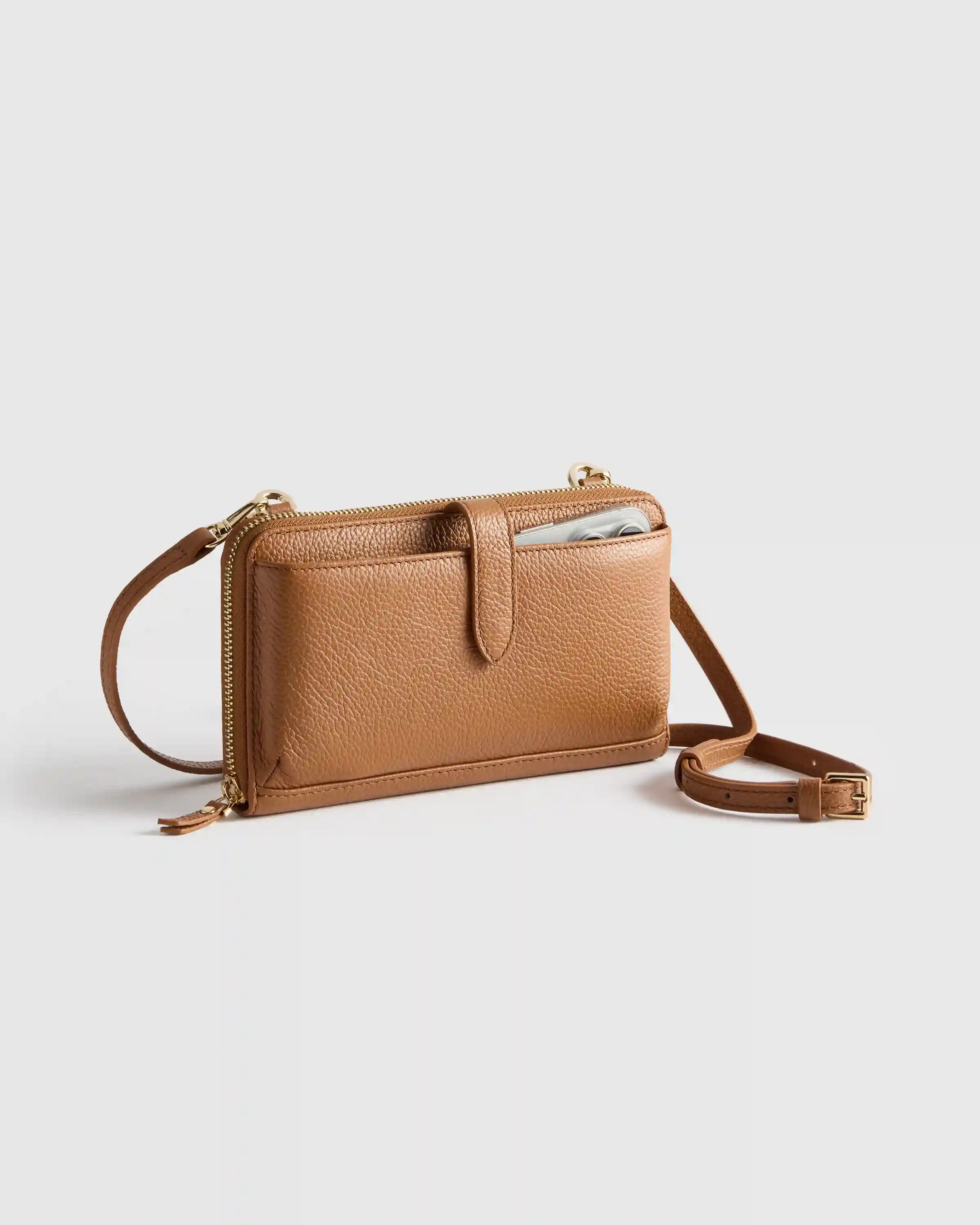 Italian Leather Phone Wallet Crossbody