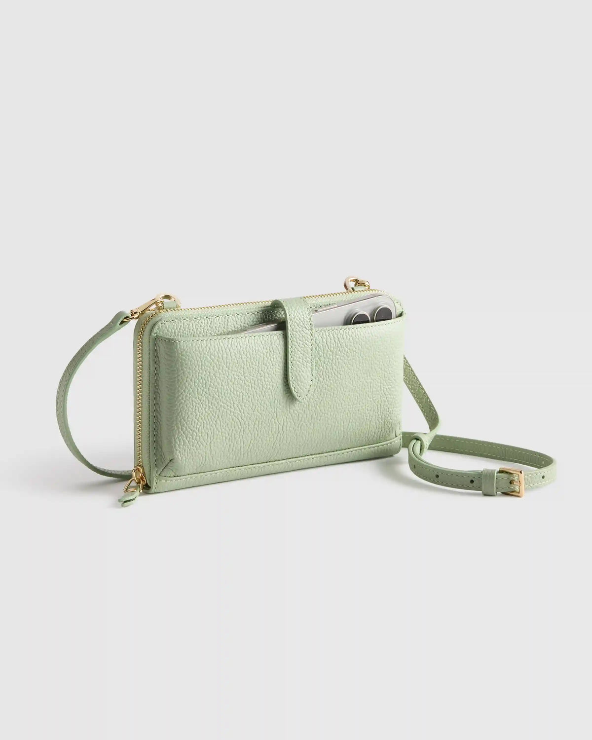 Italian Leather Phone Wallet Crossbody