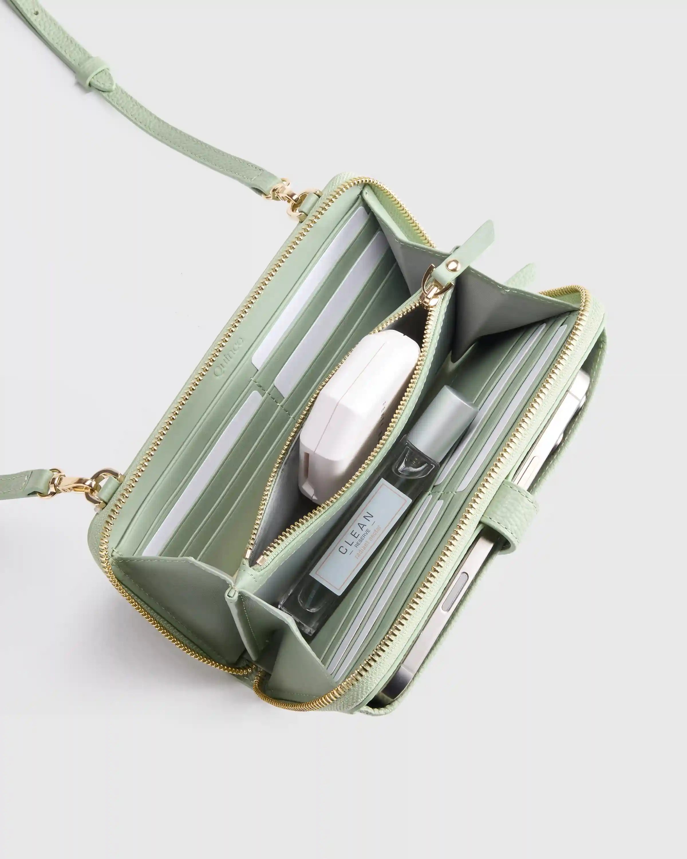 Italian Leather Phone Wallet Crossbody