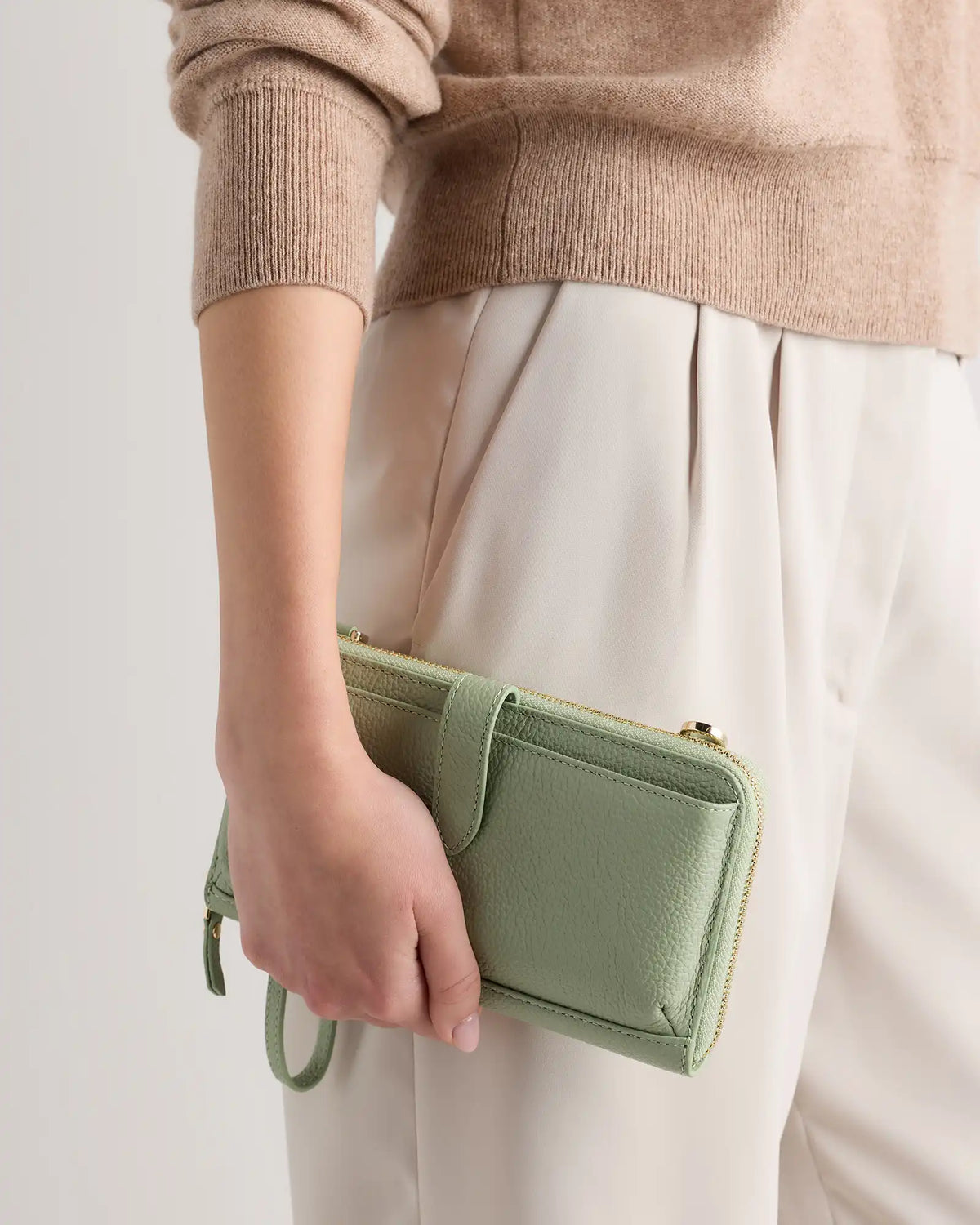 Italian Leather Phone Wallet Crossbody