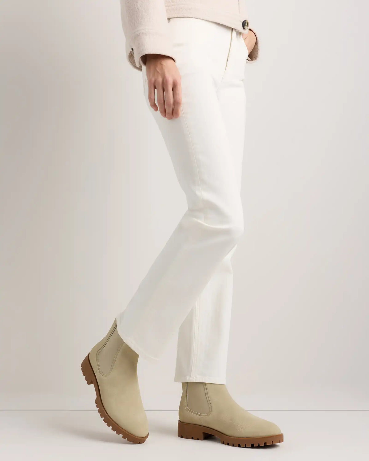 Italian Suede Lug Sole Chelsea Boot
