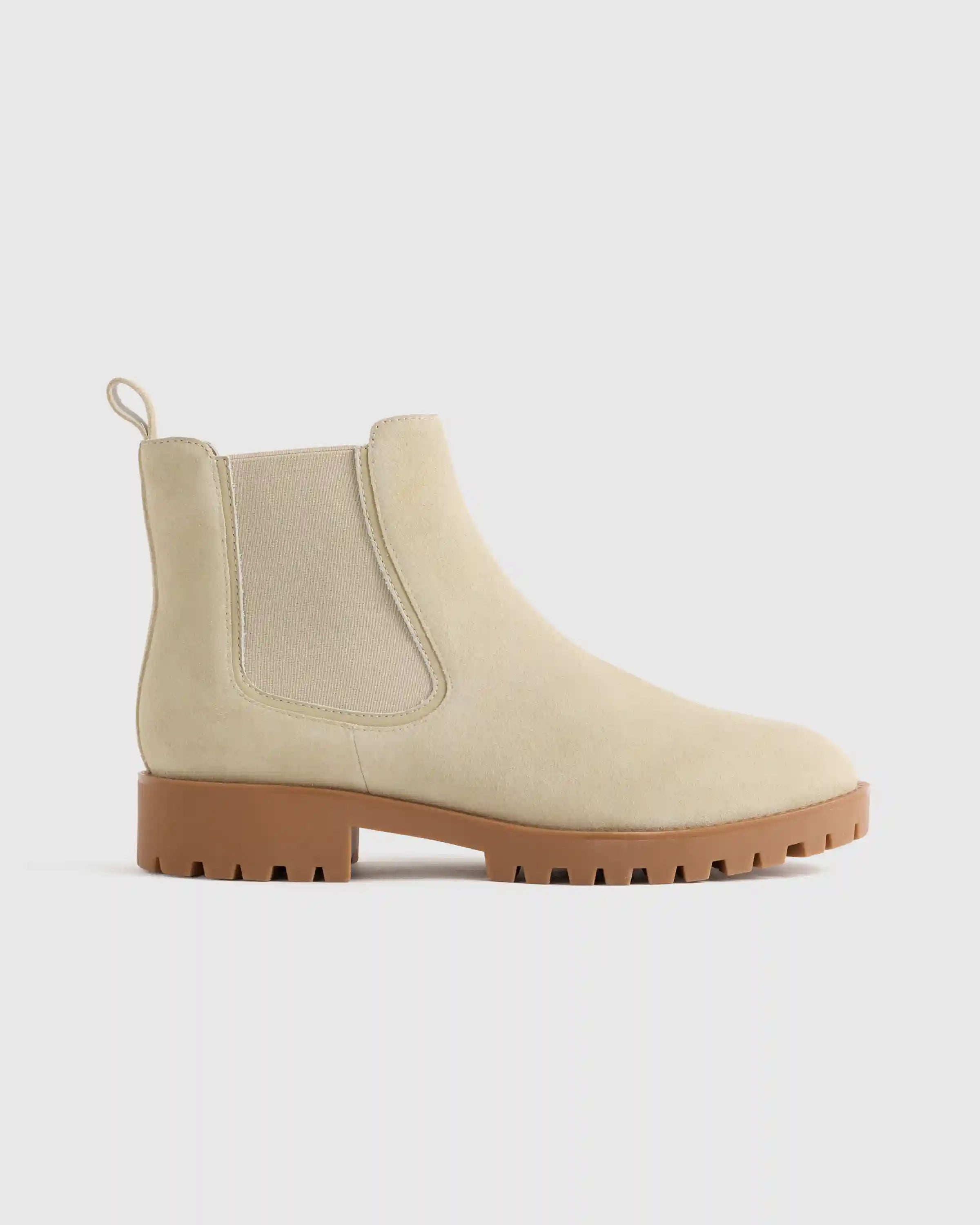 Italian Suede Lug Sole Chelsea Boot