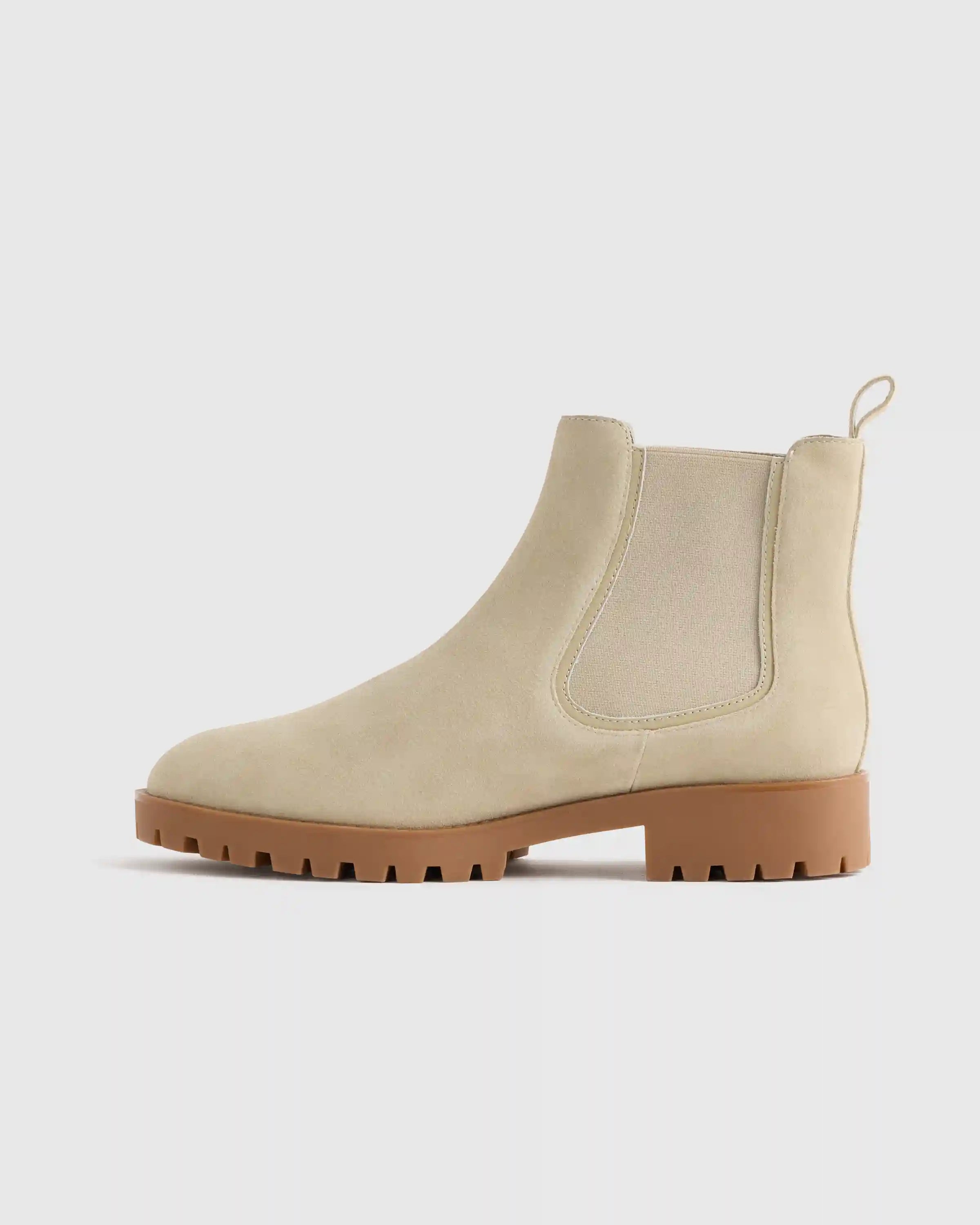 Italian Suede Lug Sole Chelsea Boot