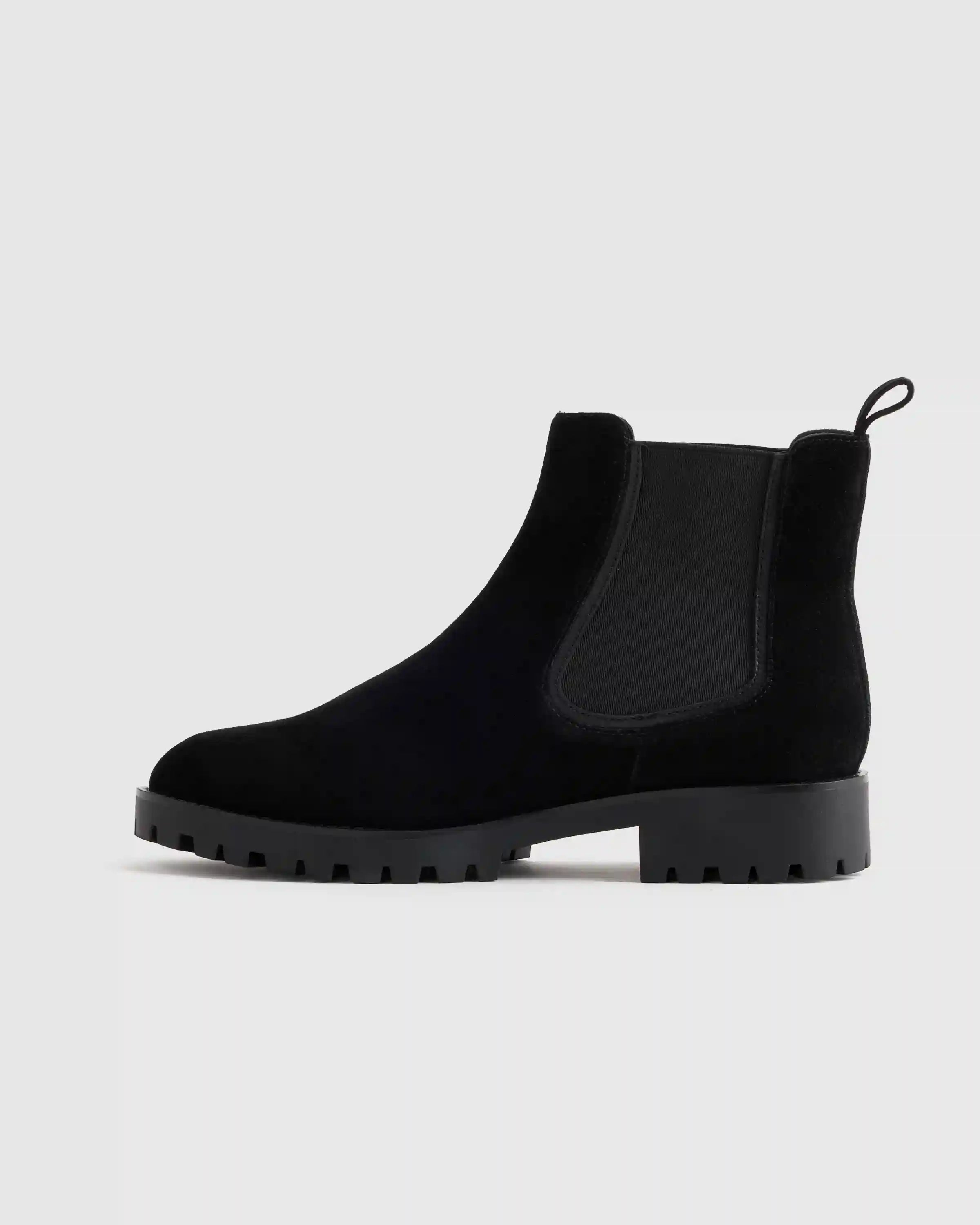 Italian Suede Lug Sole Chelsea Boot