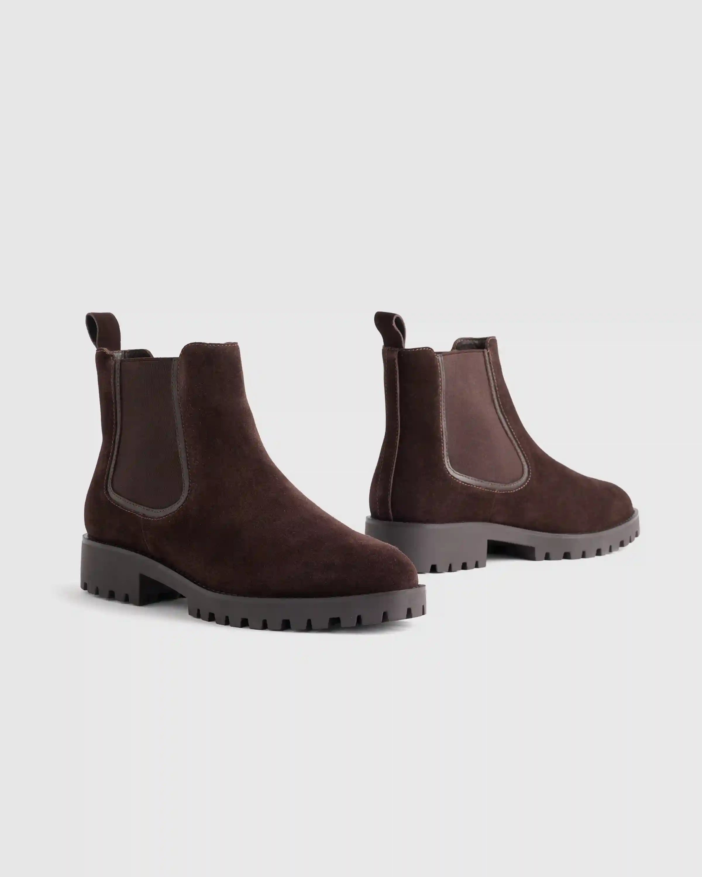 Italian Suede Lug Sole Chelsea Boot