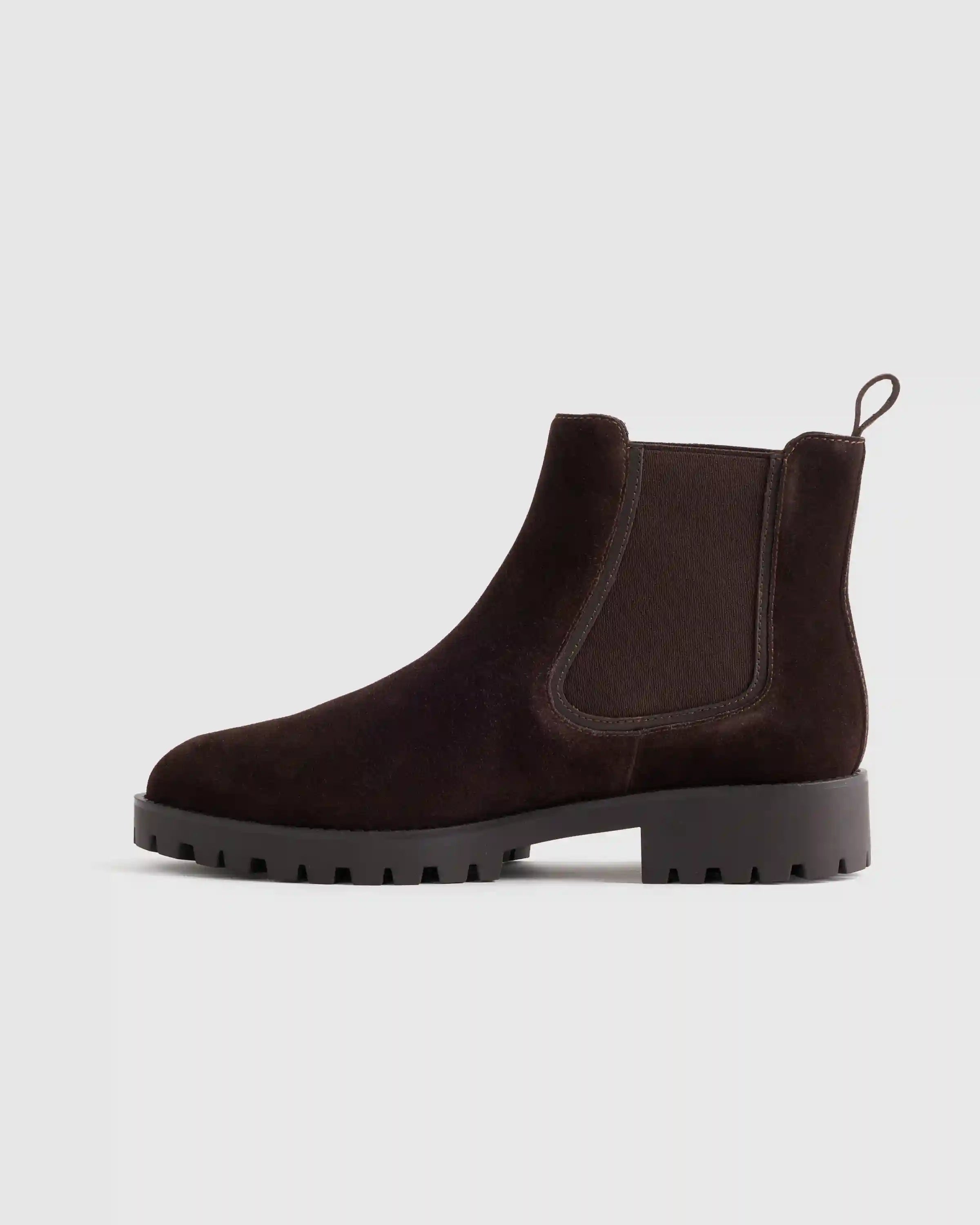 Italian Suede Lug Sole Chelsea Boot