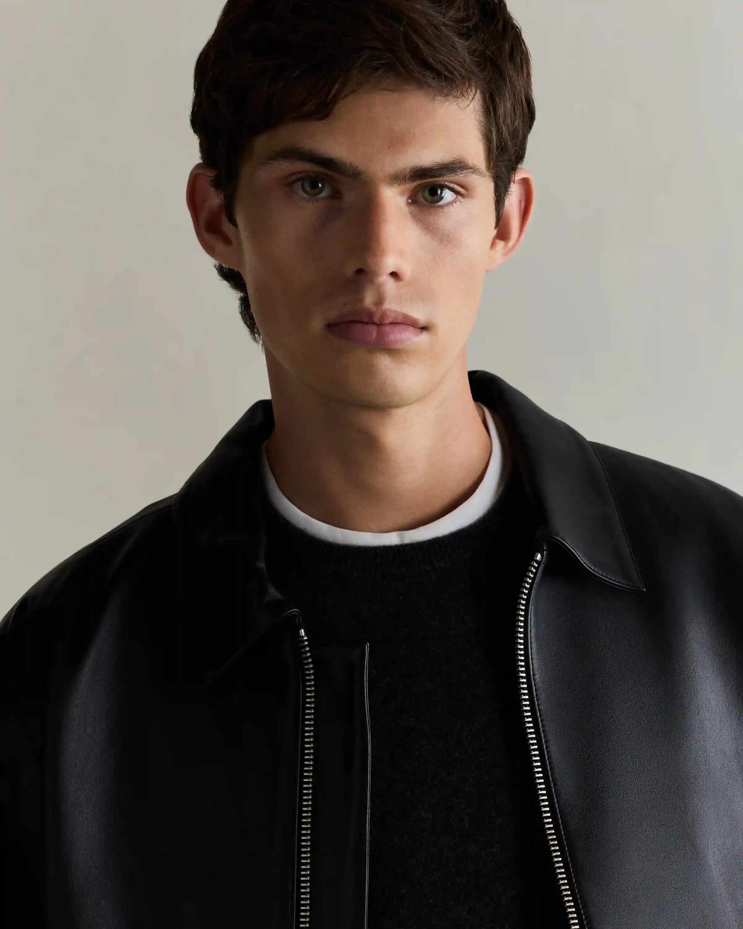 100% Leather Harrington Jacket