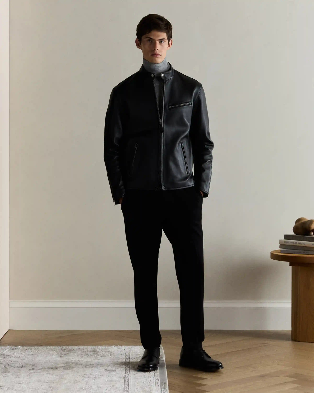 100% Leather Café Racer Jacket