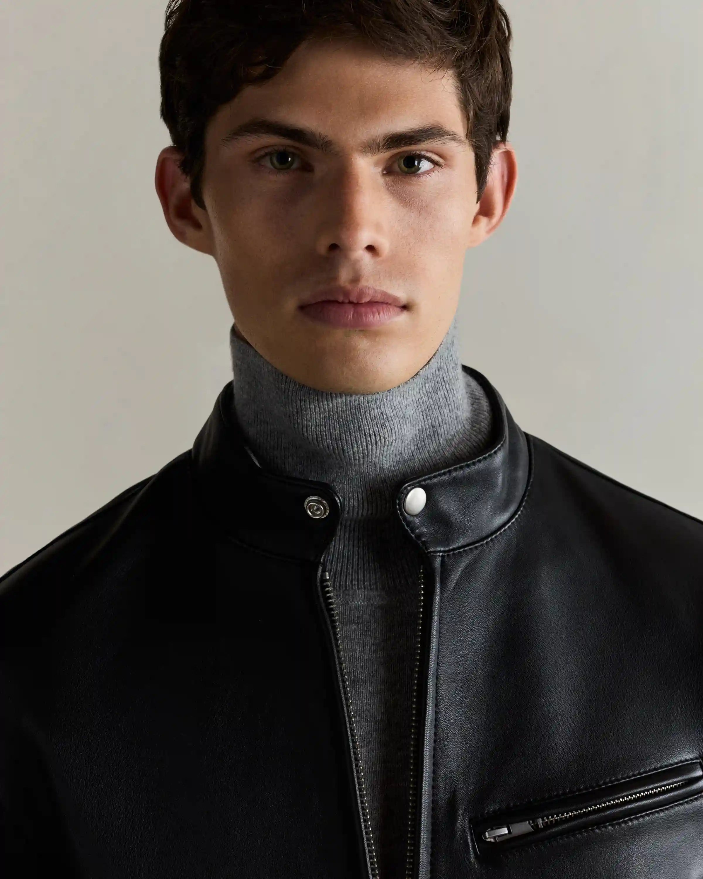 100% Leather Café Racer Jacket