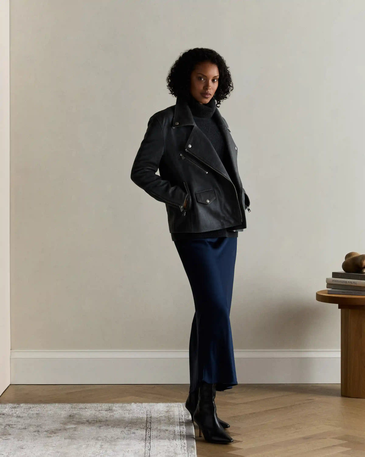 100% Leather Oversized Biker Jacket