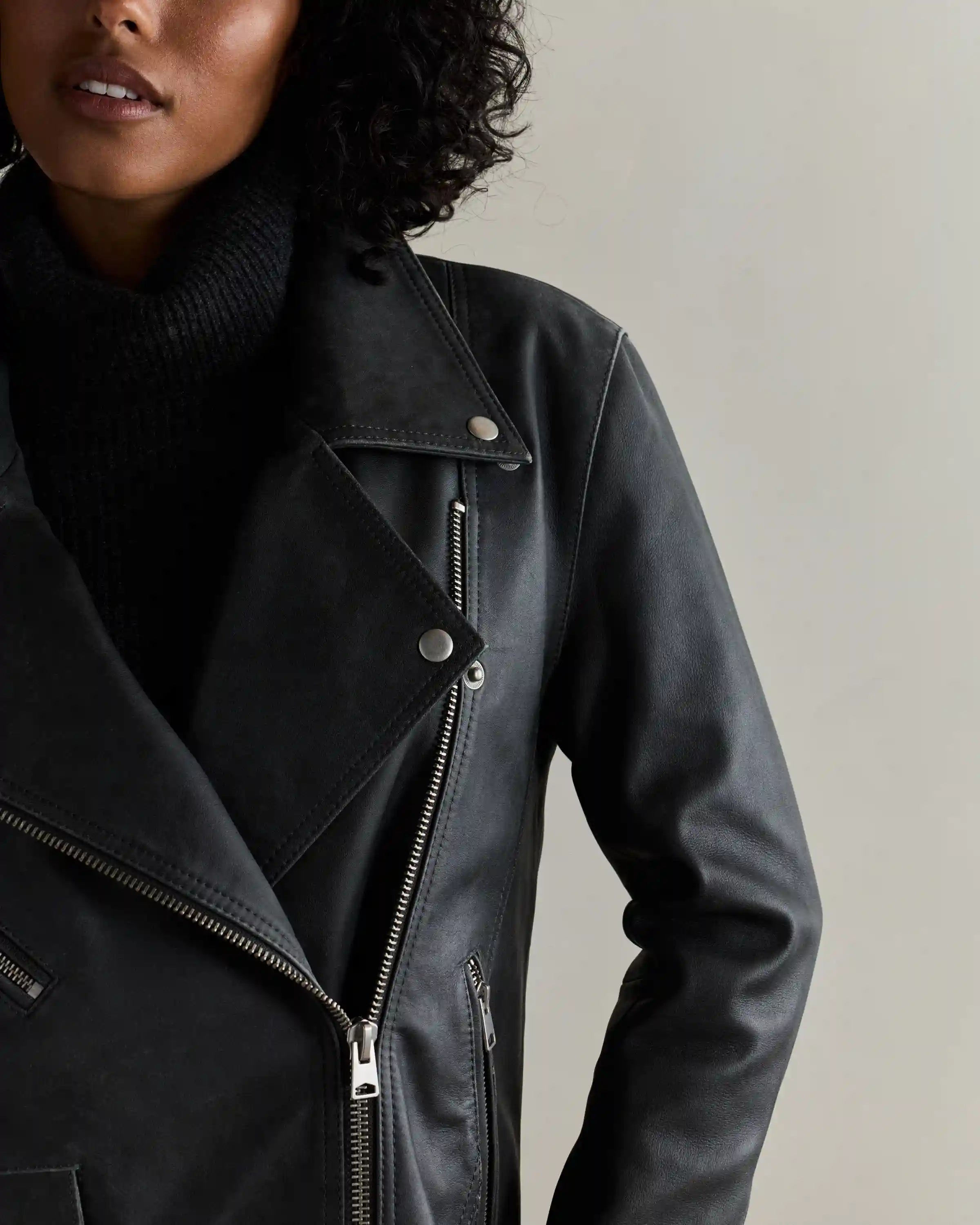 100% Leather Oversized Biker Jacket