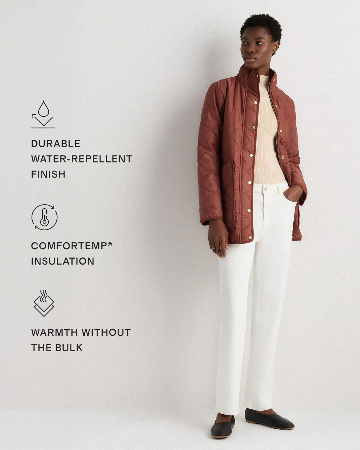 Featherless Quilted Long Puffer Jacket