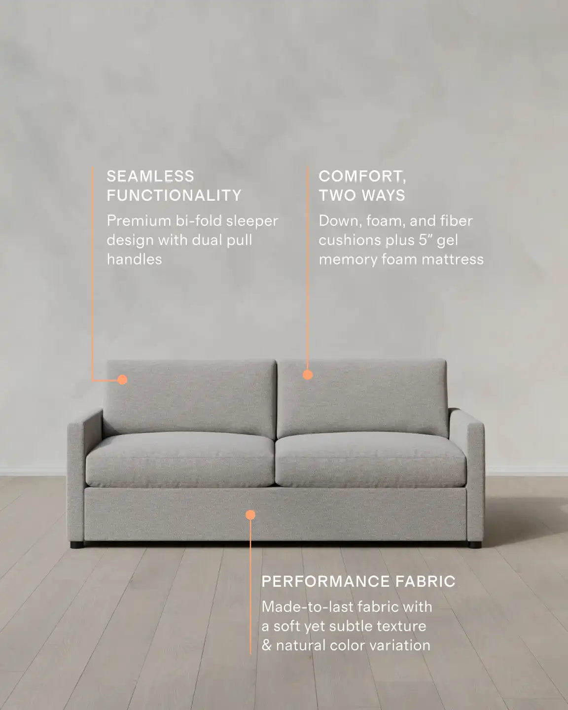 Brennan Sleeper Sofa in Performance Basketweave
