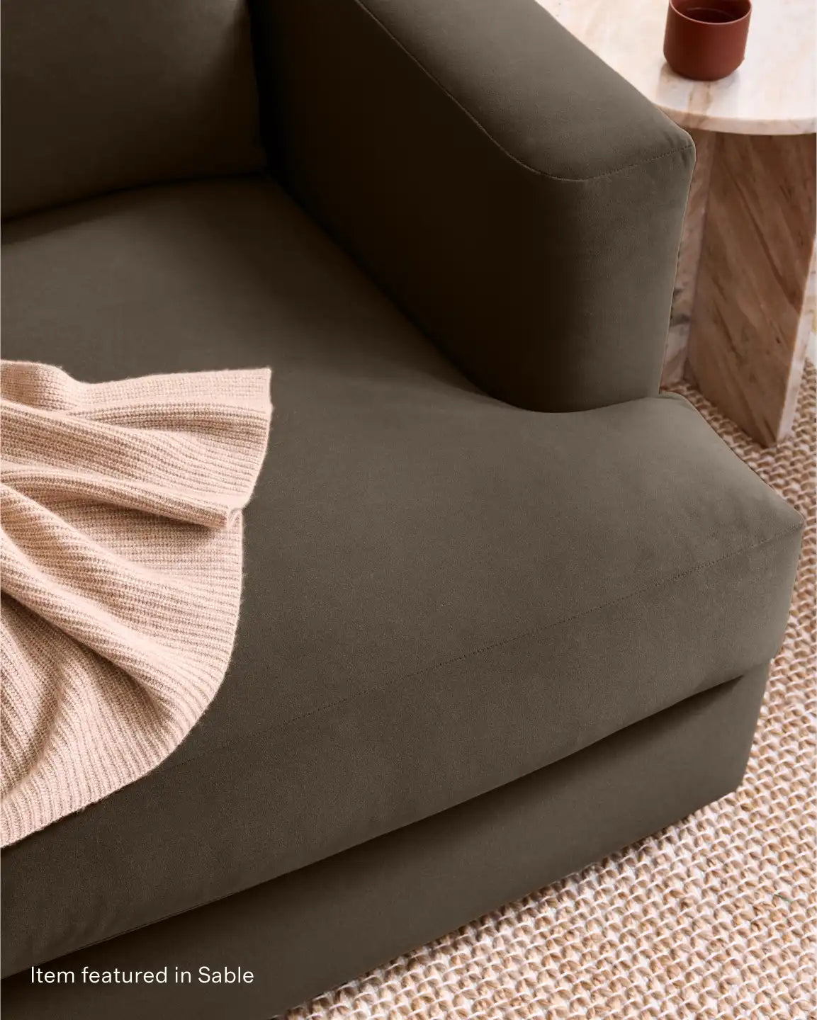 Plush Boucle Square Bed