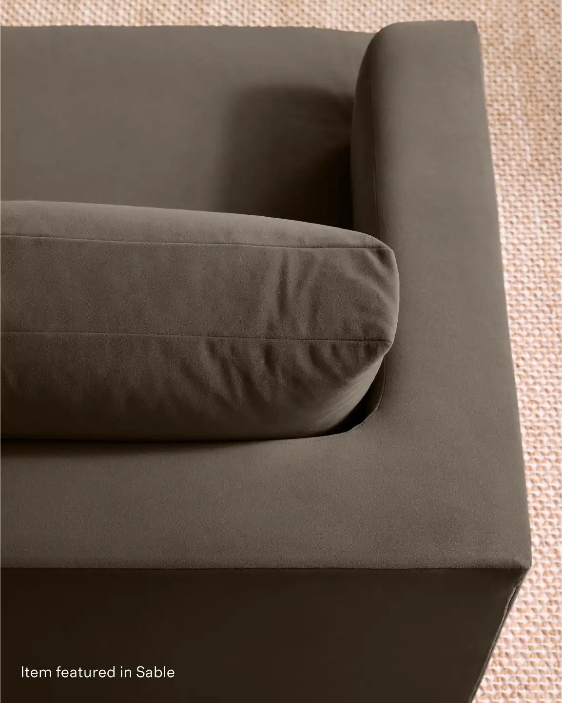 Sierra Curved Arm Sofa in Performance Velvet