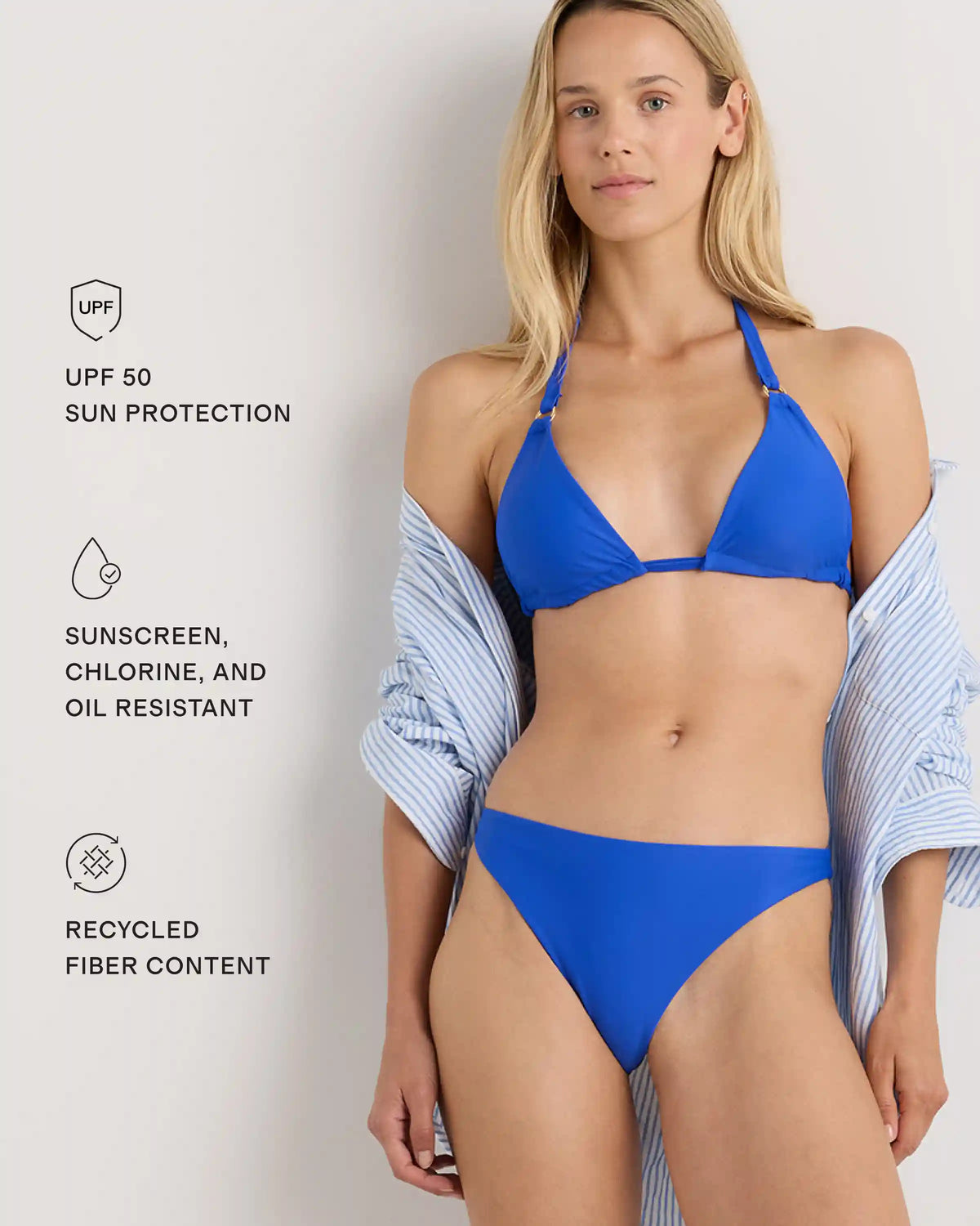 Italian Full Coverage Ring Triangle Bikini Top