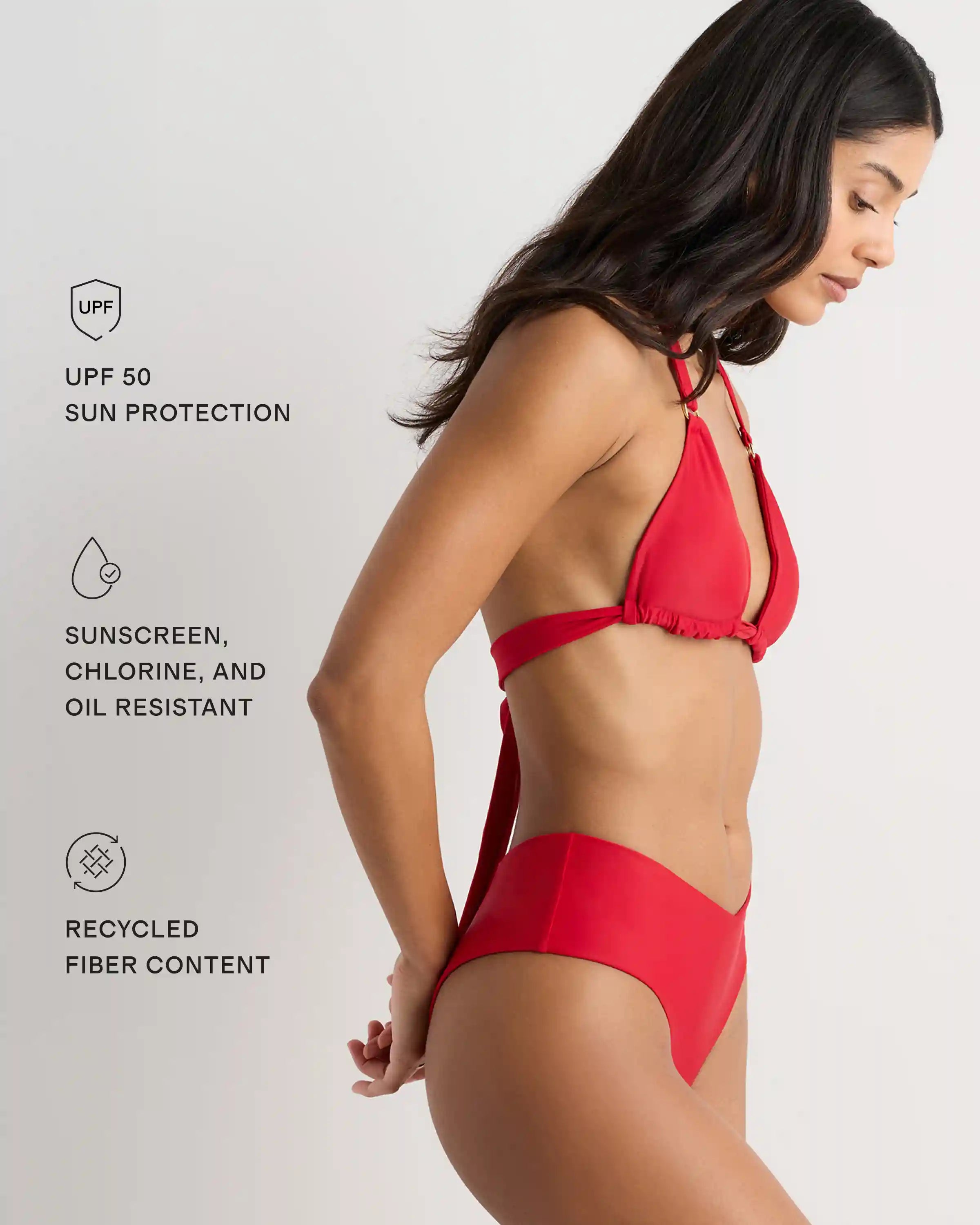 Italian Full Coverage Ring Triangle Bikini Top