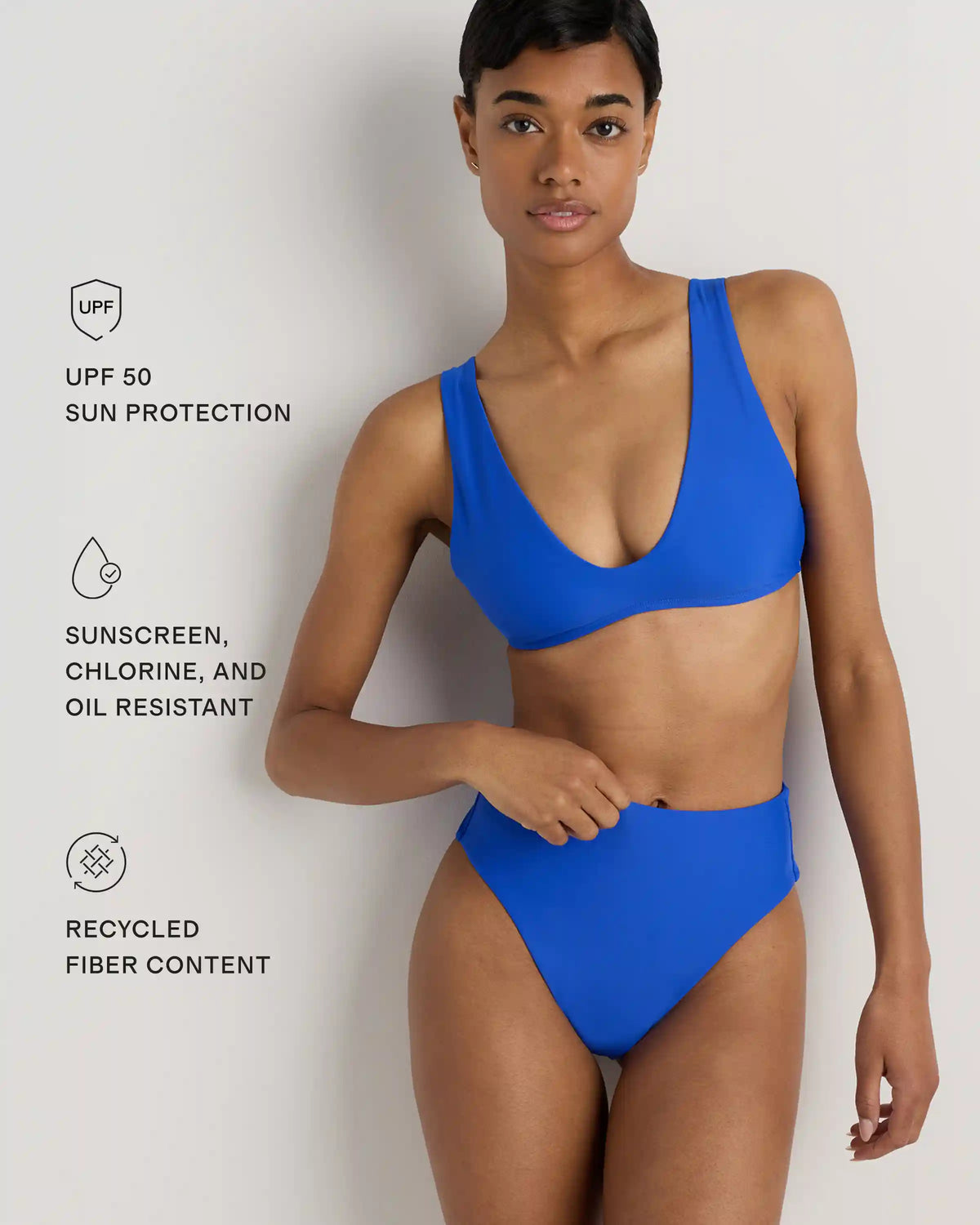 Italian High-Rise High-Leg Bikini Bottom