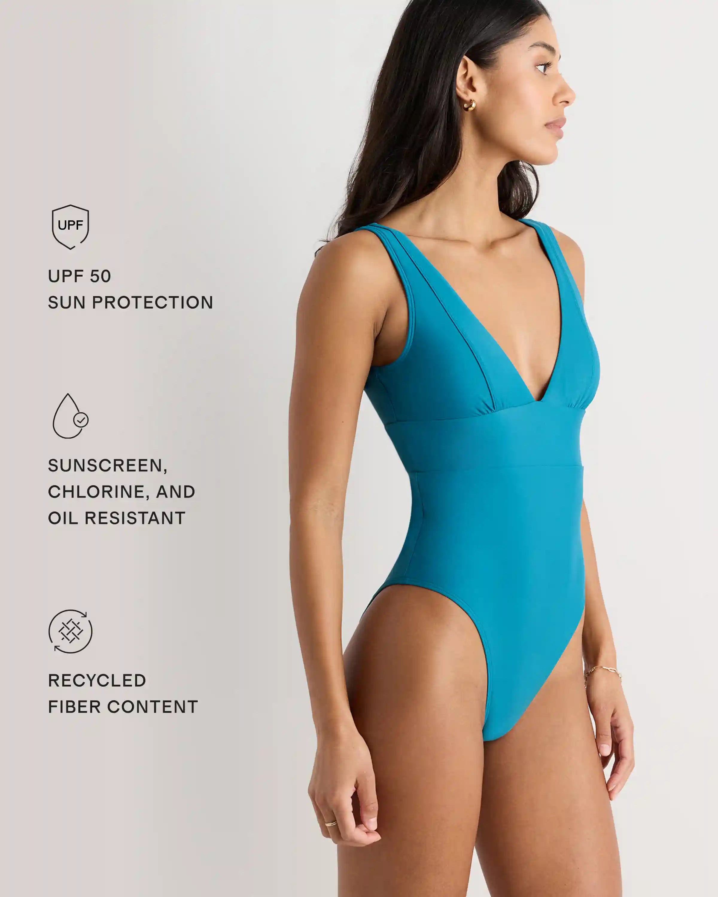 Italian Plunge One-Piece Swimsuit