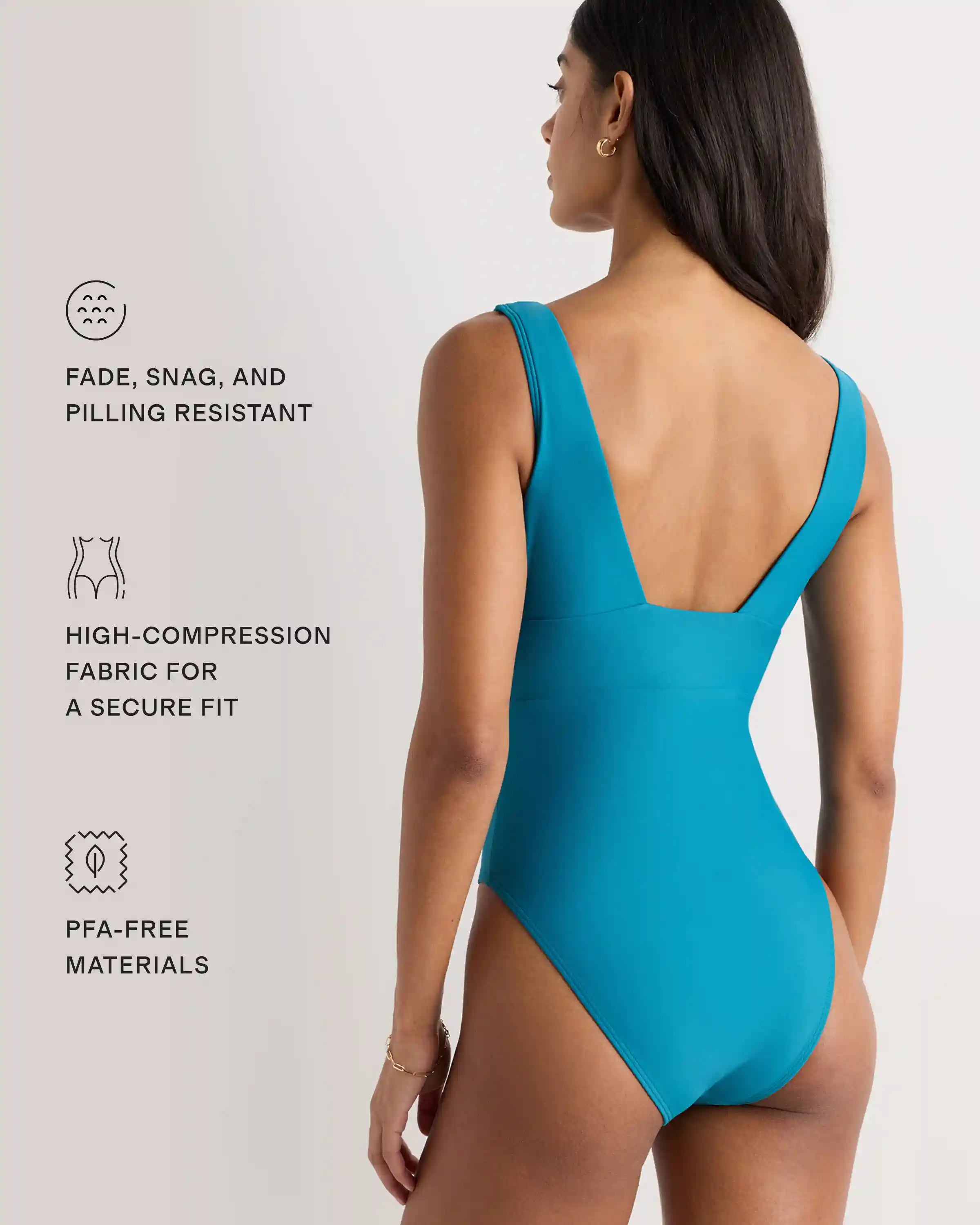 Italian Plunge One-Piece Swimsuit