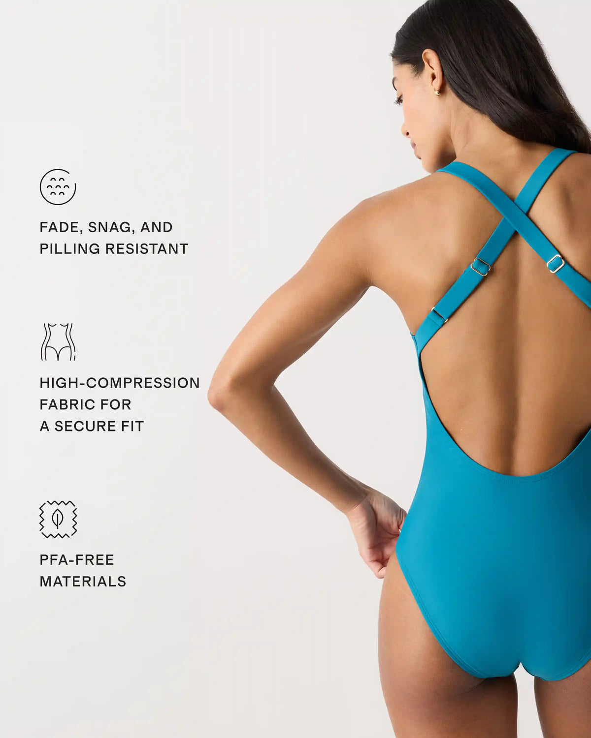 Italian Cross-Back One-Piece Swimsuit
