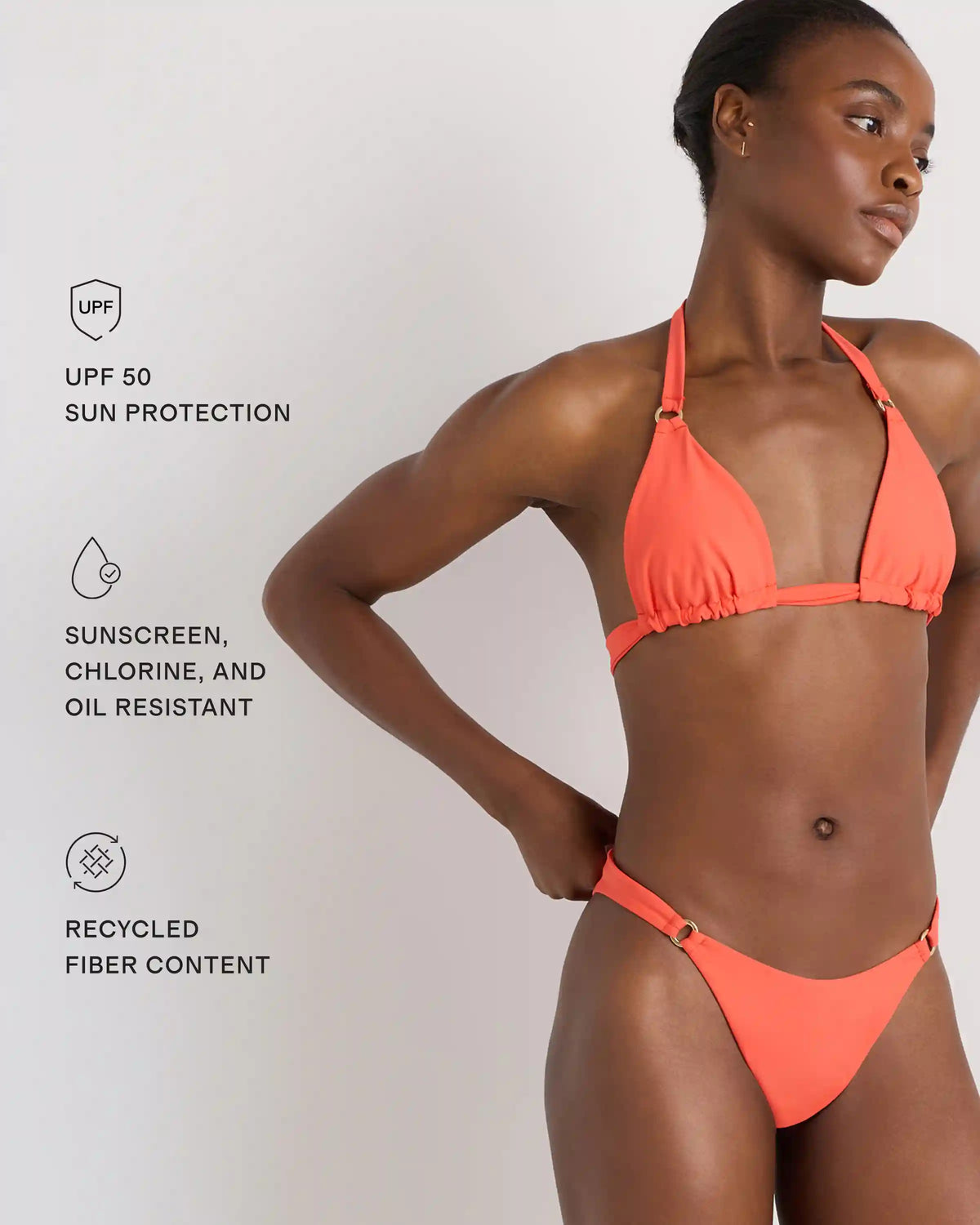 Italian Full Coverage Ring Triangle Bikini Top