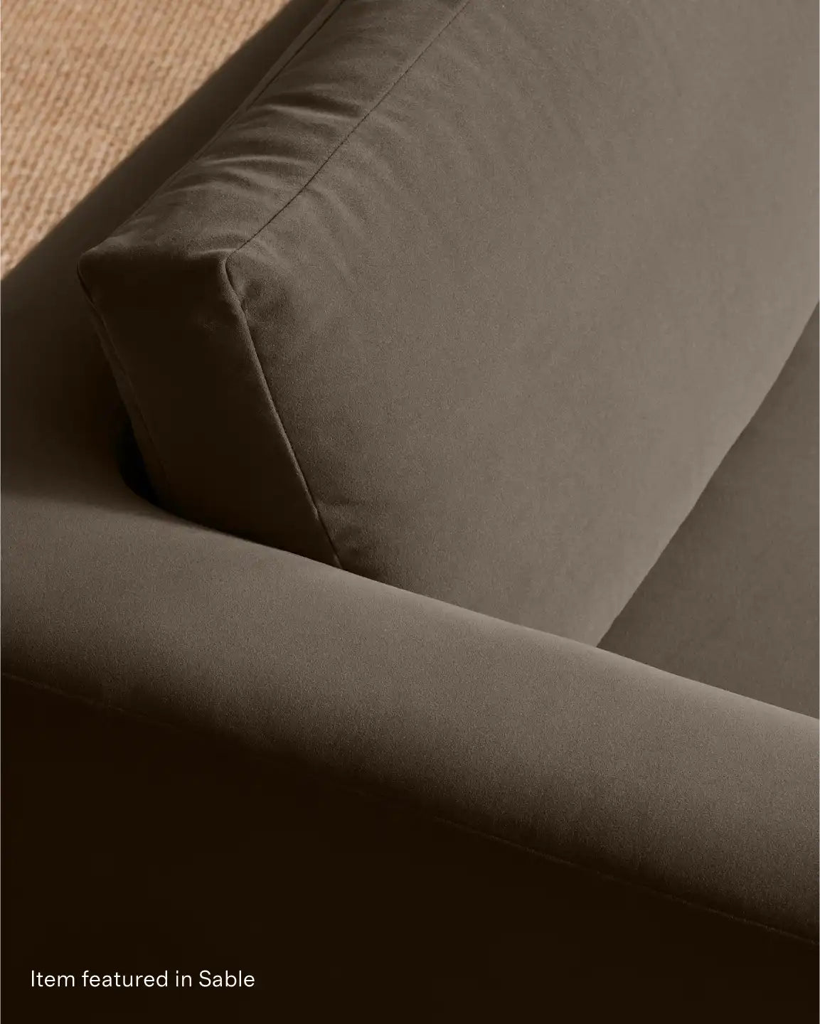 Sierra Curved Arm Sofa in Performance Velvet
