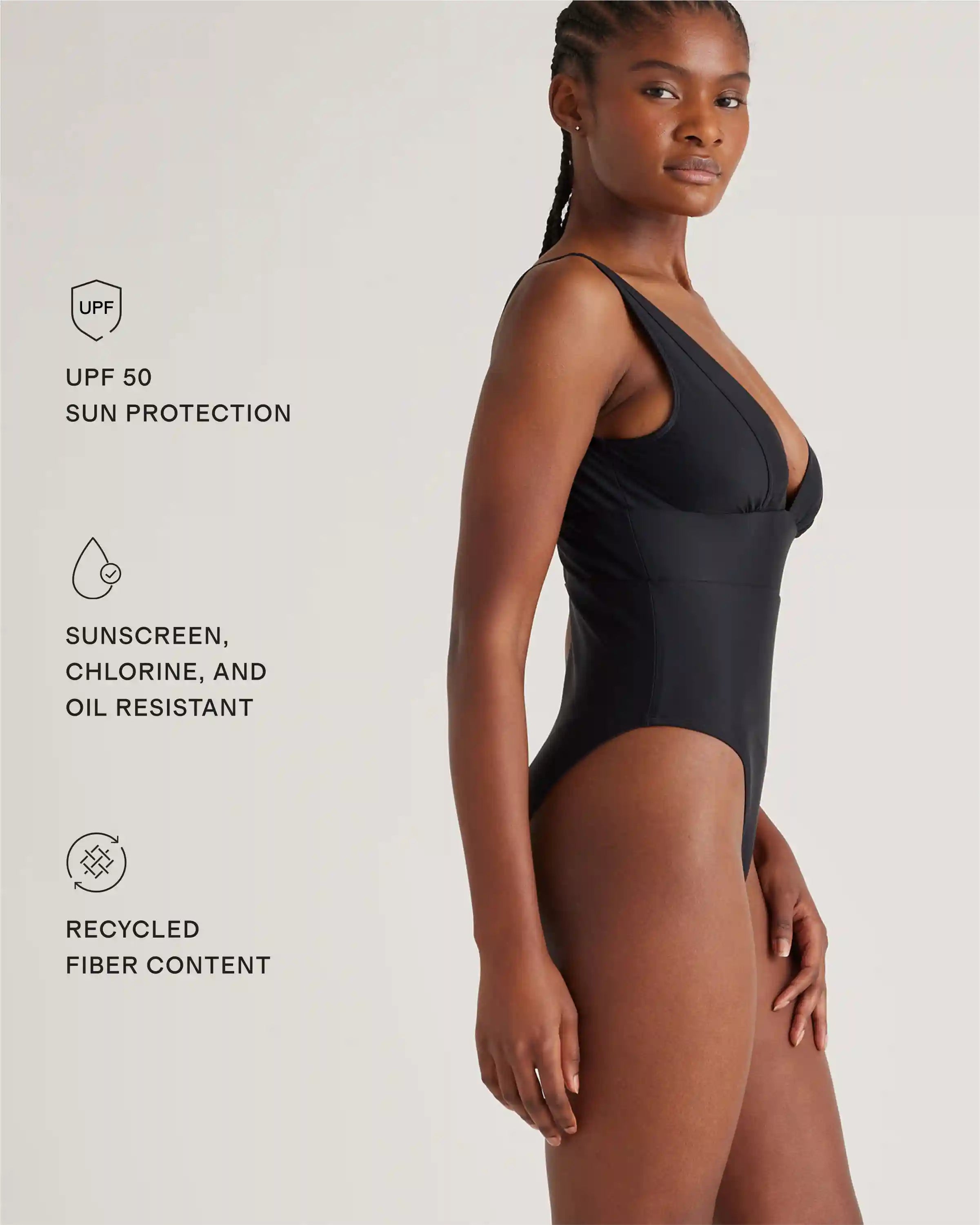 Italian Plunge One-Piece Swimsuit