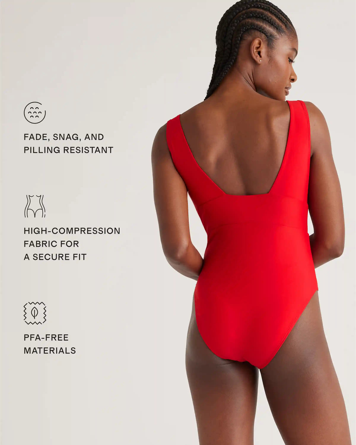 Italian Plunge One-Piece Swimsuit