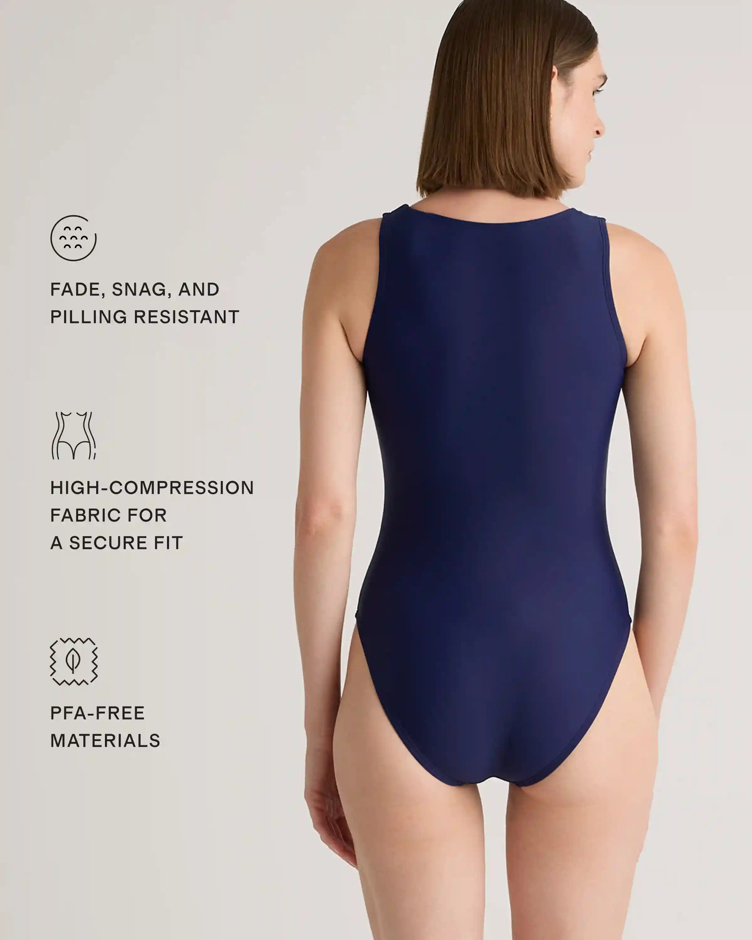 Italian Zip-Front One-Piece Swimsuit