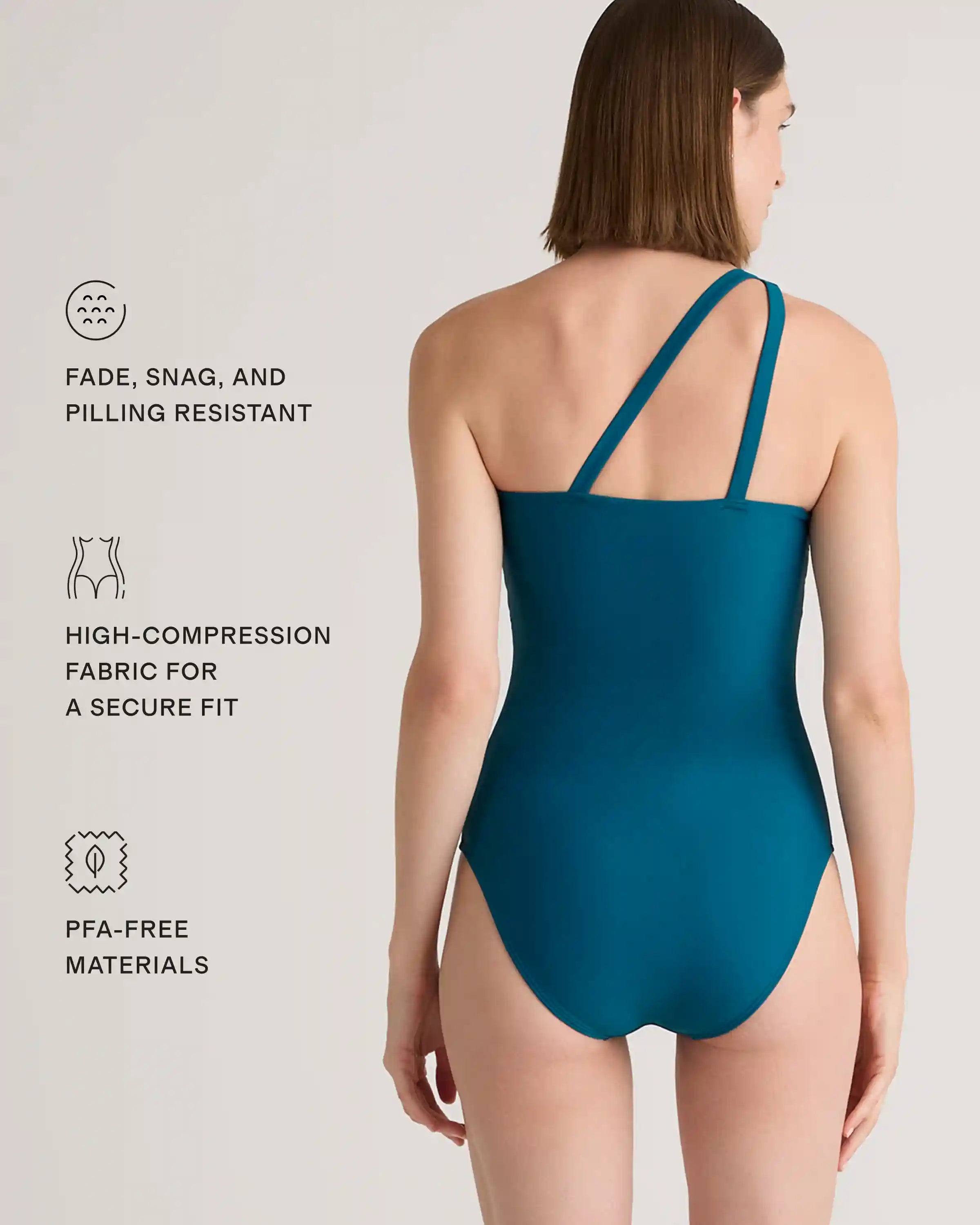Italian One Shoulder One-Piece Swimsuit