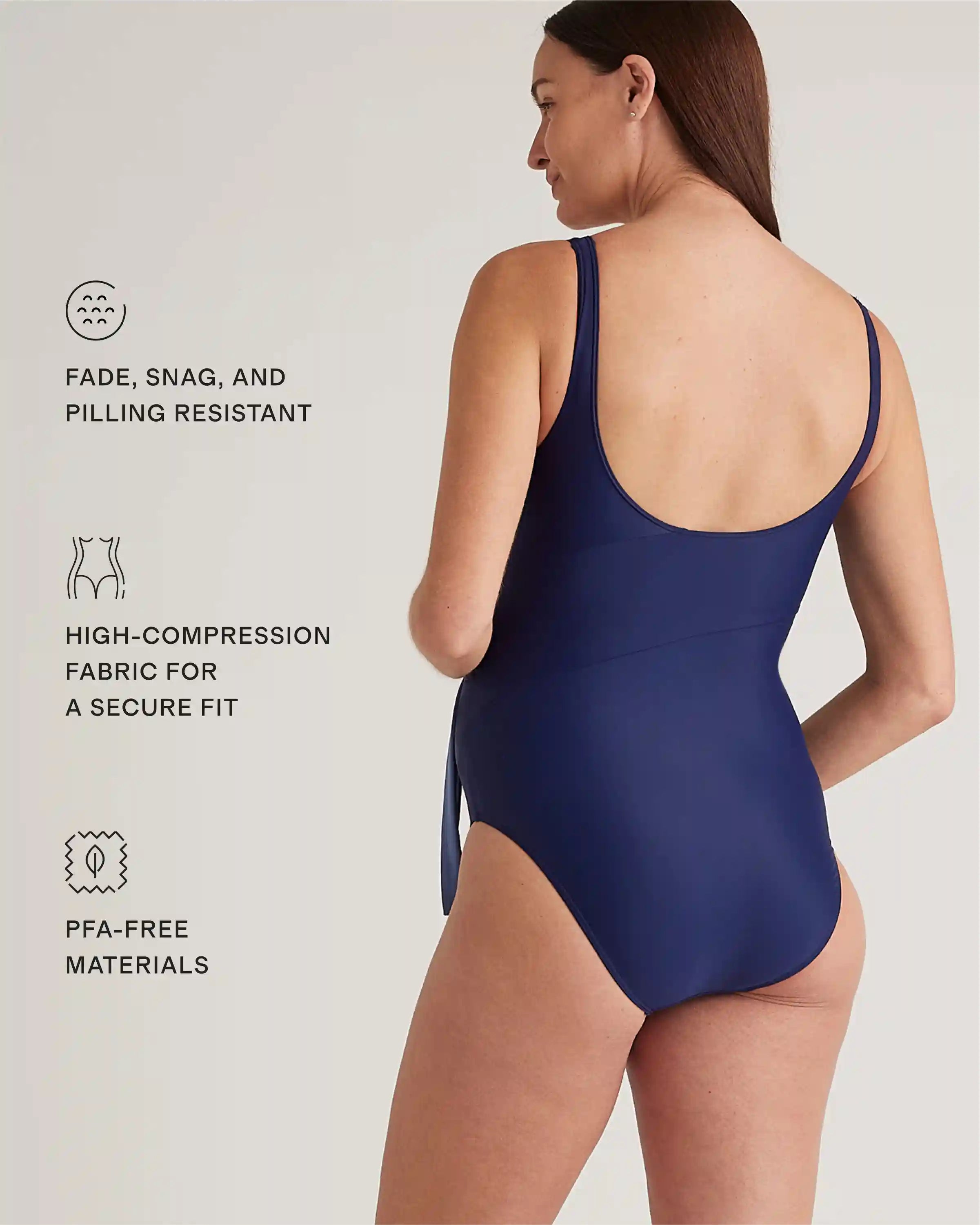Italian Maternity One-Piece Ruffle Wrap Swimsuit