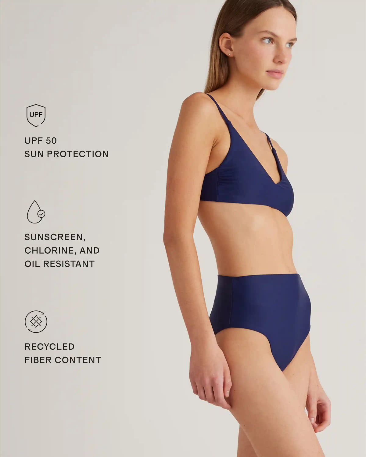 Italian V-Neck Bikini Top