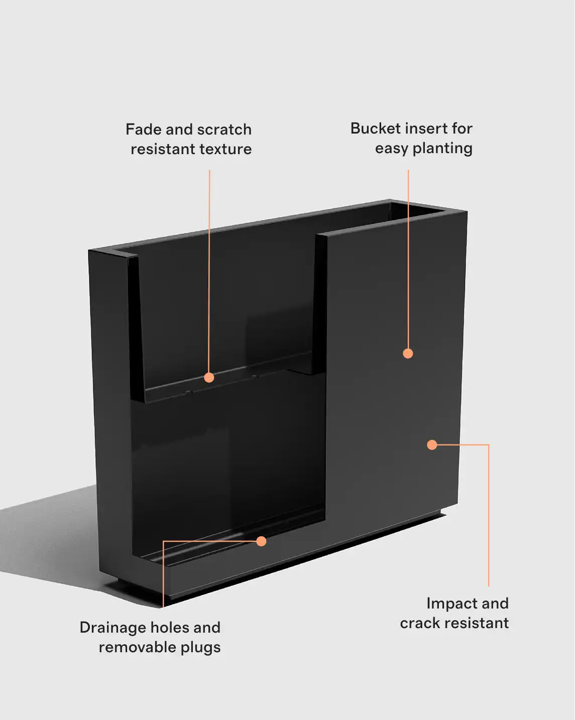 Block Series All Weather Rectangular Planter by Veradek